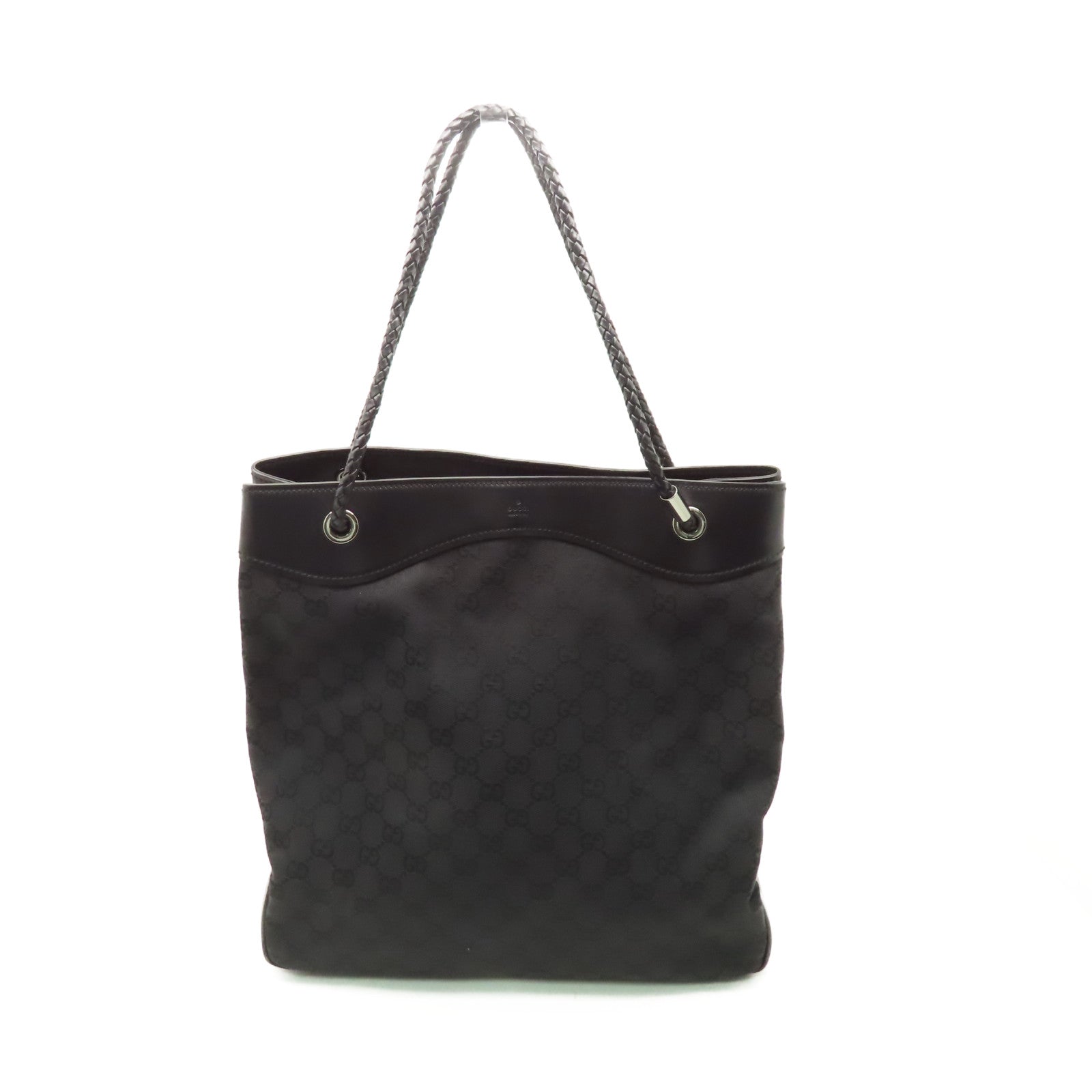 GUCCI GG帆布Shoulder Bag肩背袋黑色