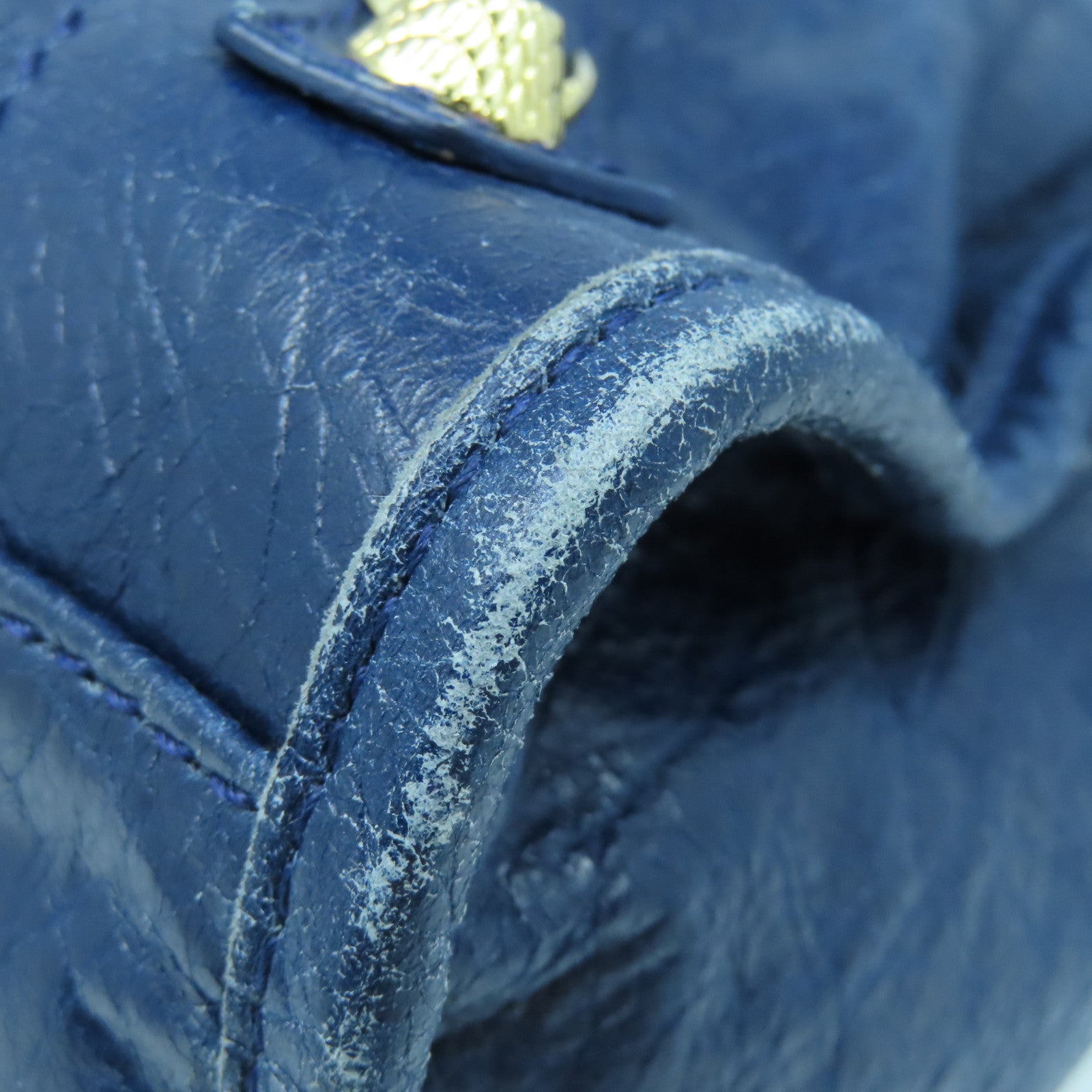 BALENCIAGA 牛皮皮革City Bag金扣手挽肩背兩用袋藍色