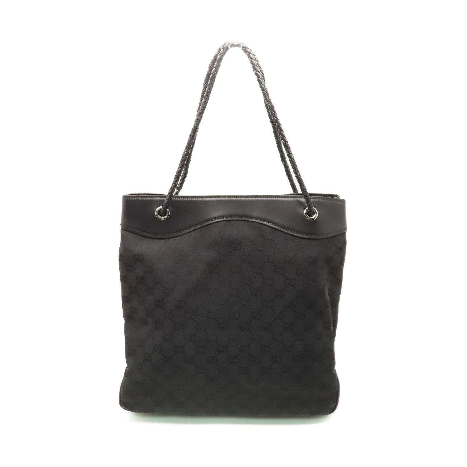 GUCCI GG帆布Shoulder Bag肩背袋黑色