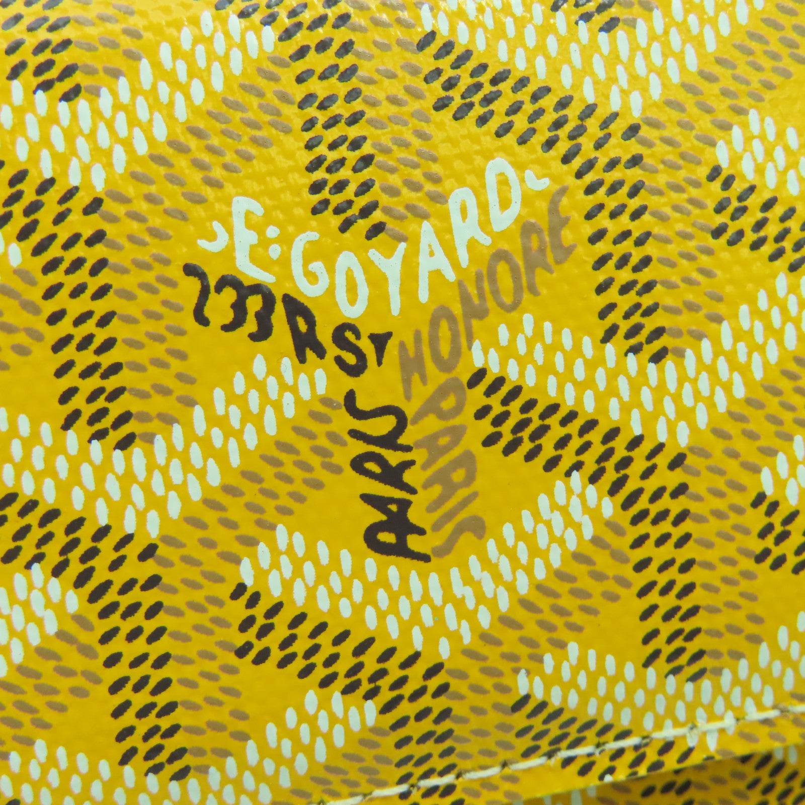 GOYARD 塗層帆布Herrribones Varennes Long Wallet銀扣長錢包黃色