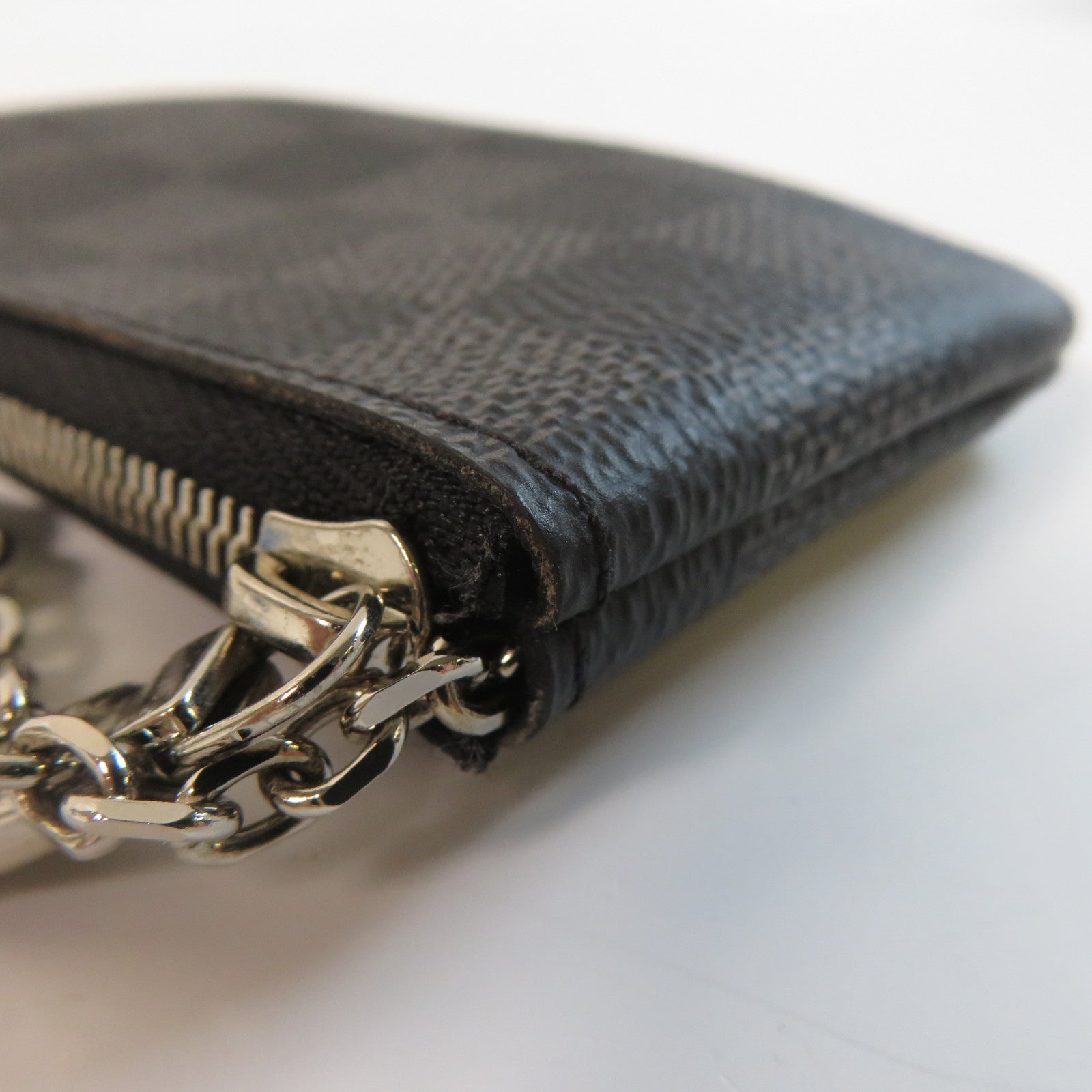 LOUIS VUITTON Damier Graphite Key Pouch銀扣鎖匙包黑色