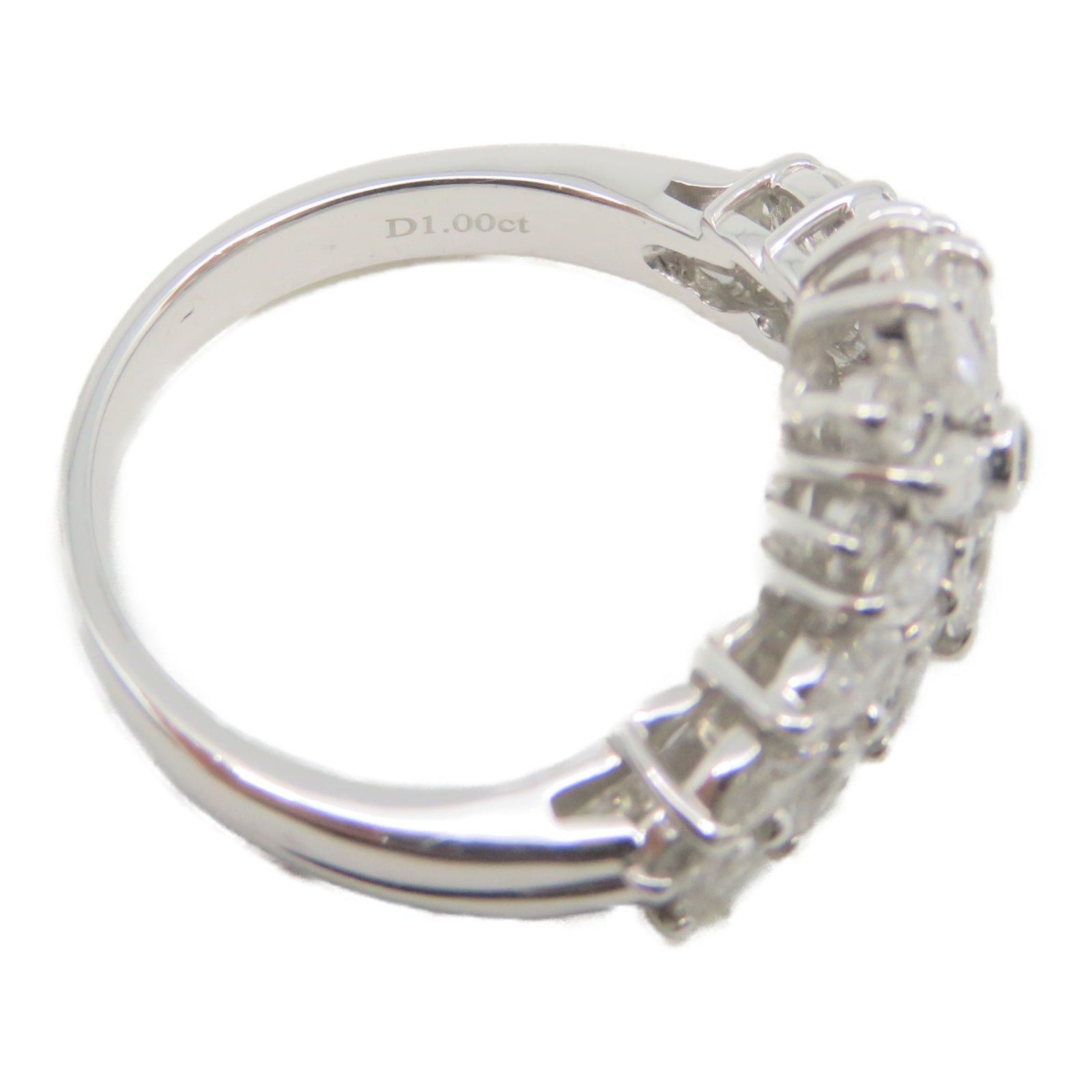 JEWELRY PT900白金Diamond Ring 1.0ct钻石戒指US#5