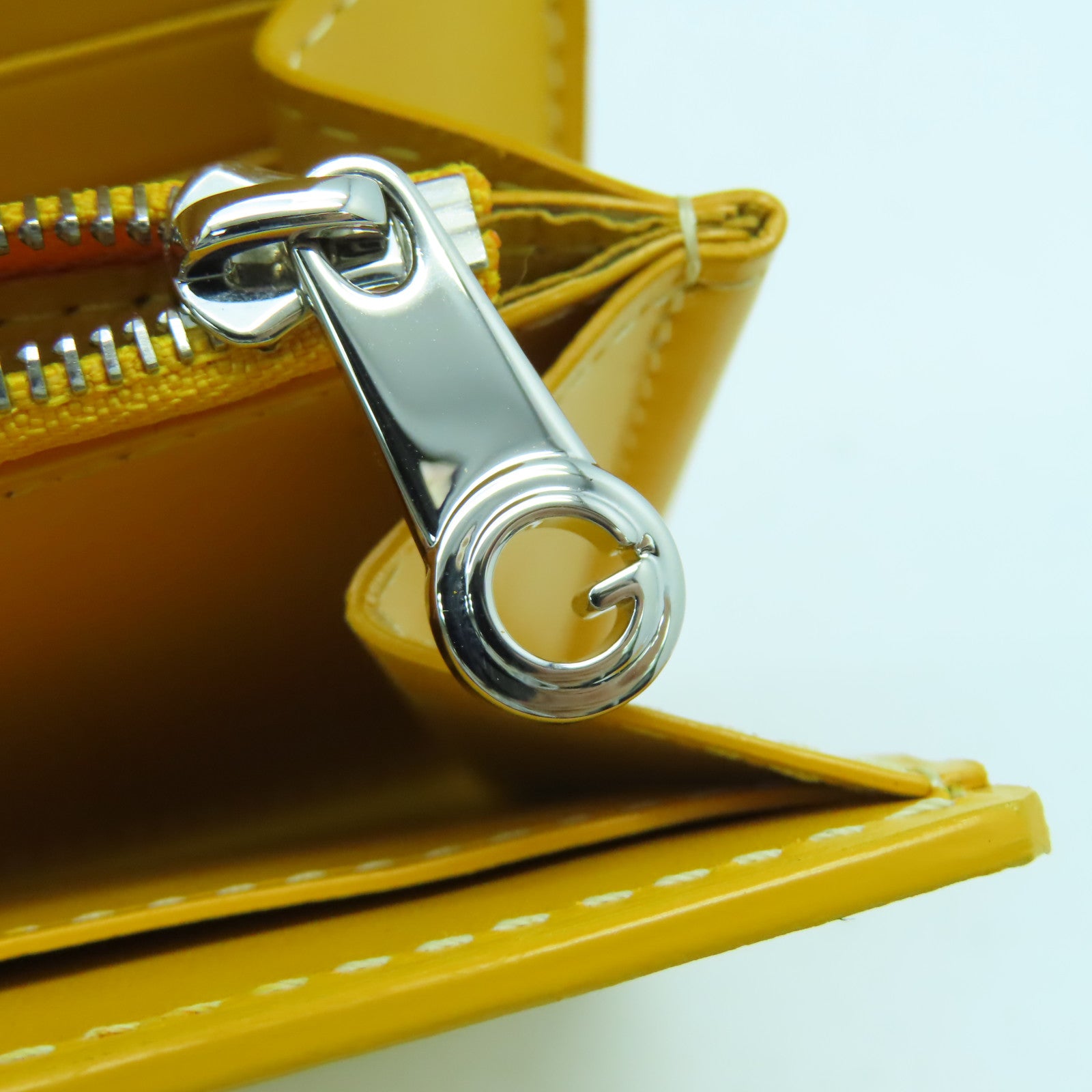 GOYARD 塗層帆布Herrribones Varennes Long Wallet銀扣長錢包黃色