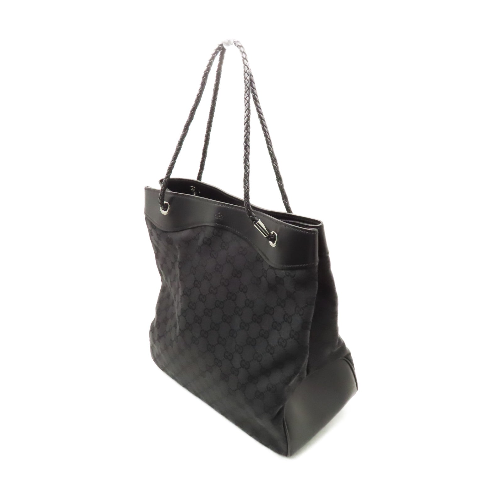 GUCCI GG帆布Shoulder Bag肩背袋黑色