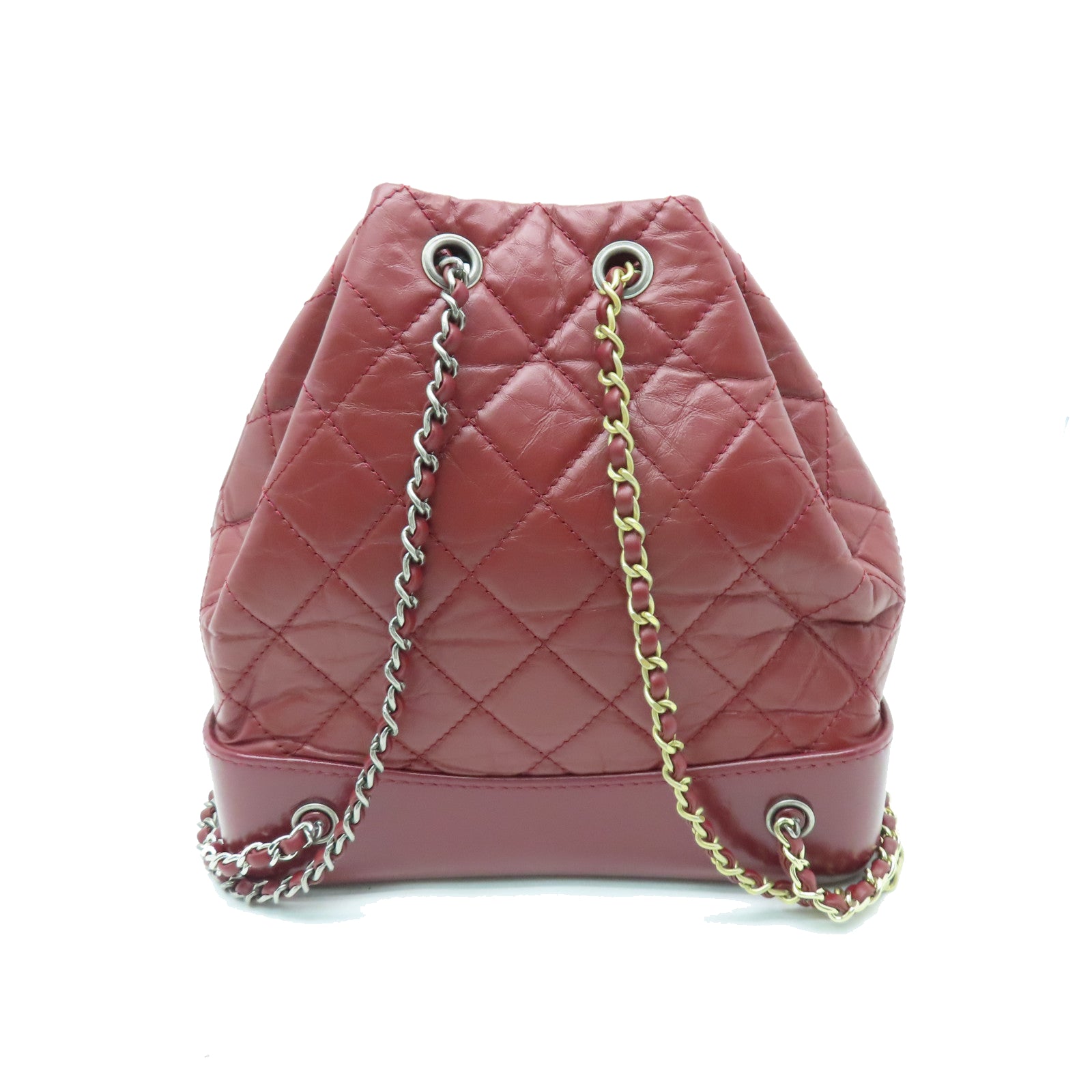 pink chanel gabrielle backpack red