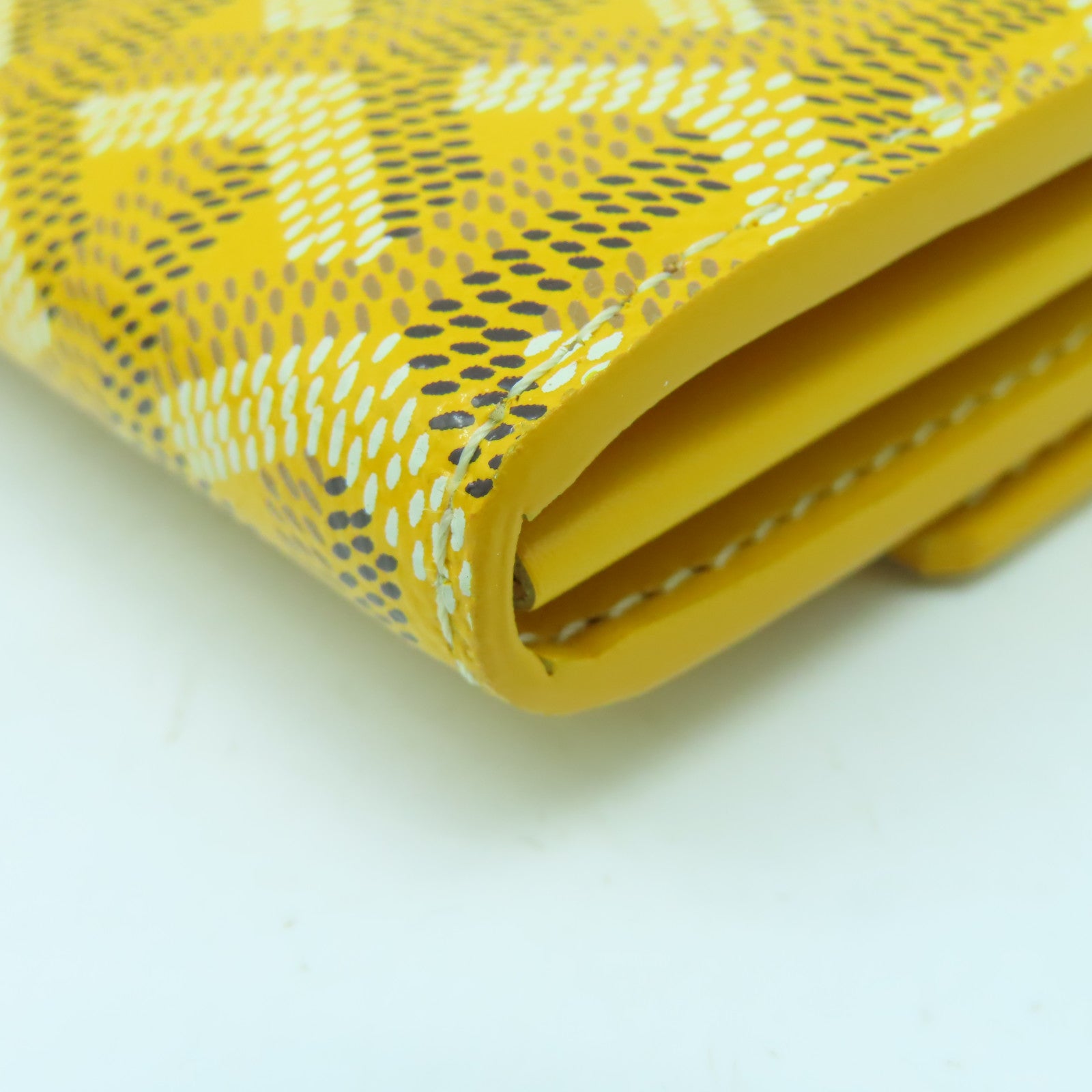 GOYARD 塗層帆布Herrribones Varennes Long Wallet銀扣長錢包黃色