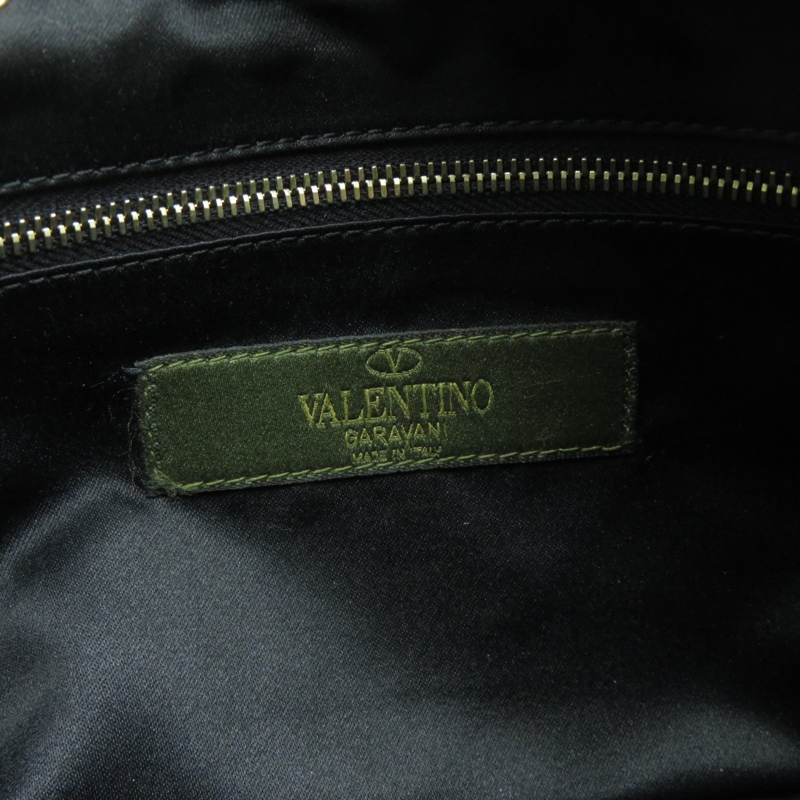 Valentino 帆布Pouch銀扣綠色/彩色