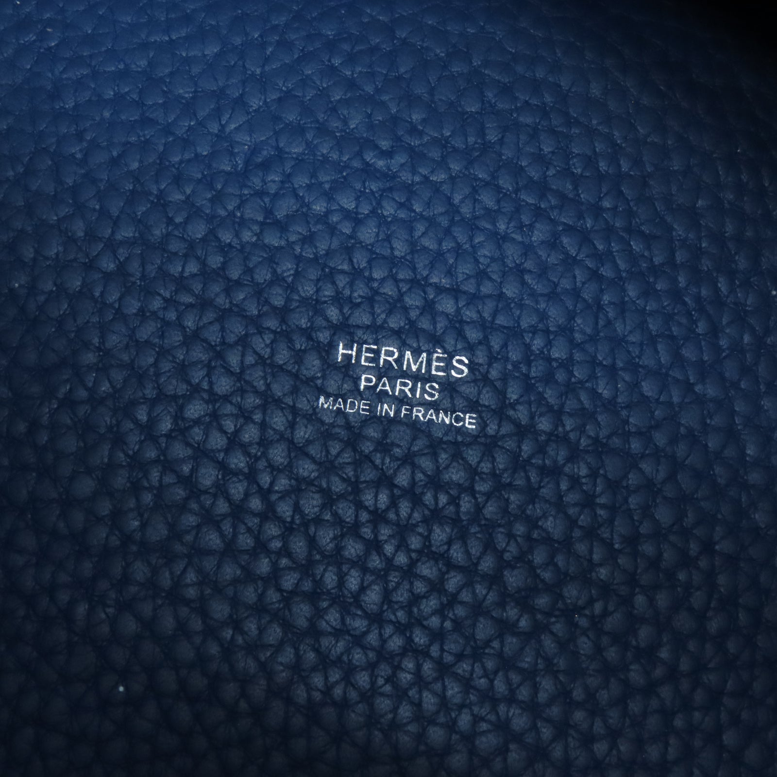HERMES Taurillon Clemence Leather Picotin PM Silver Button Handle Bag