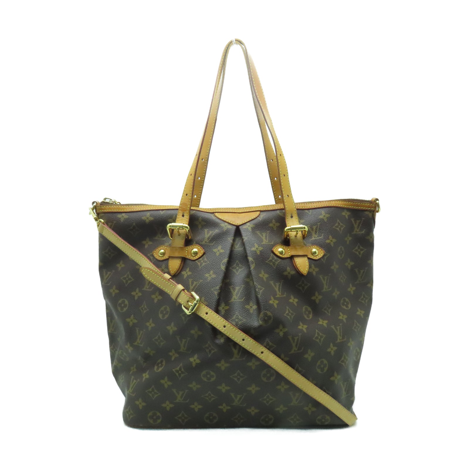 LOUIS VUITTON Monogram Palermo GM金扣手挽肩背兩用袋啡色