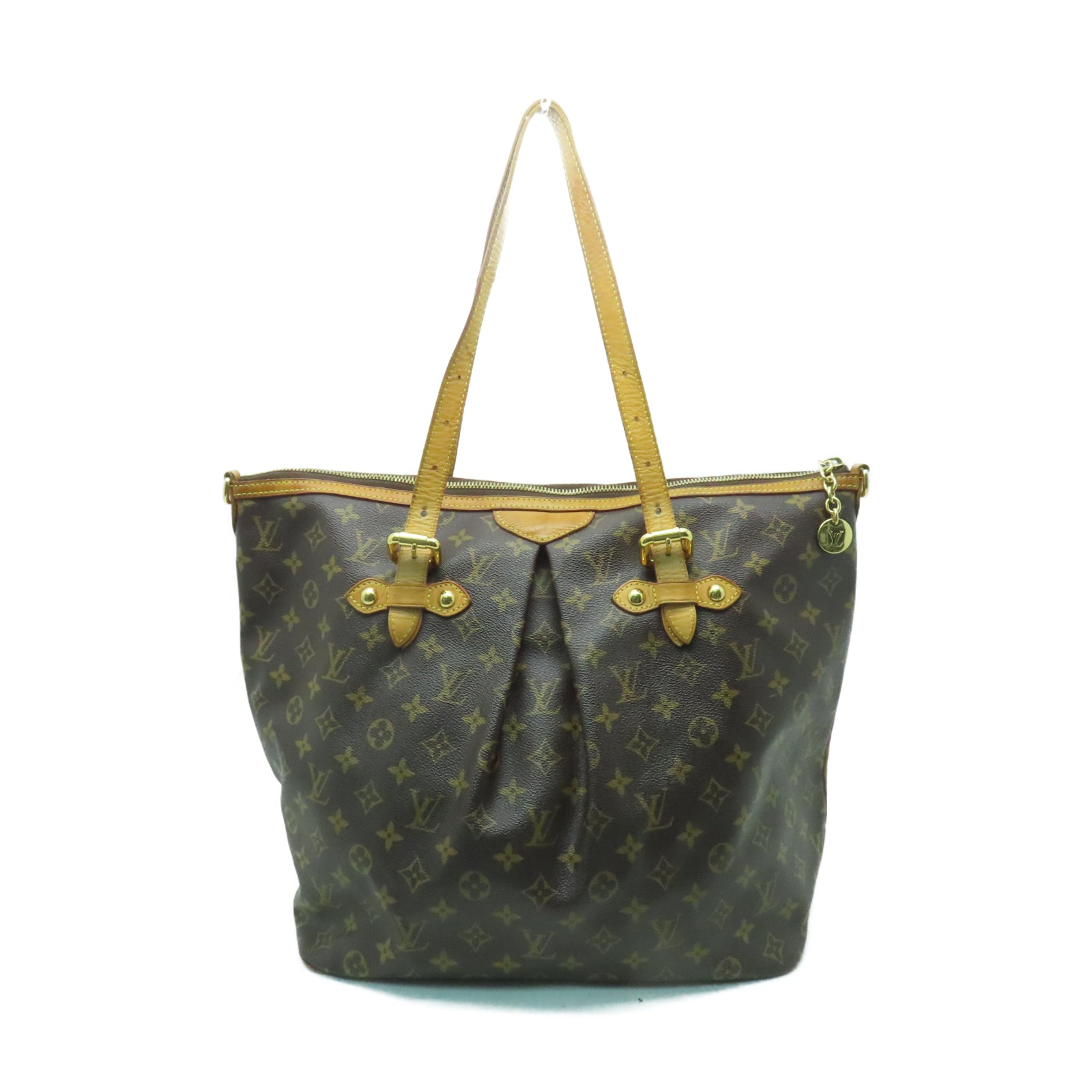 LOUIS VUITTON Monogram Palermo GM金扣手挽肩背兩用袋啡色