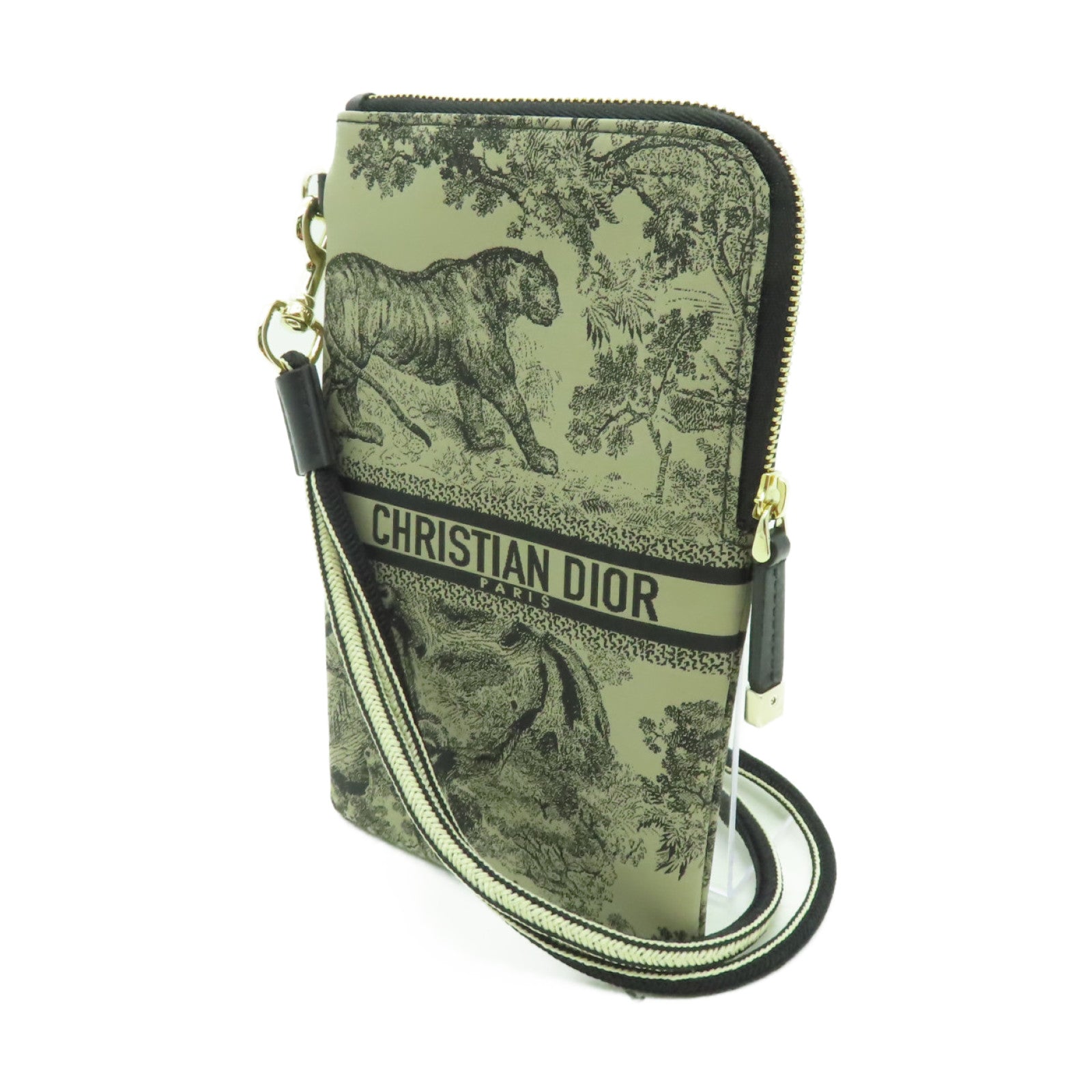 Dior 布料Travel Multifunctional Pouch金扣肩背袋米色