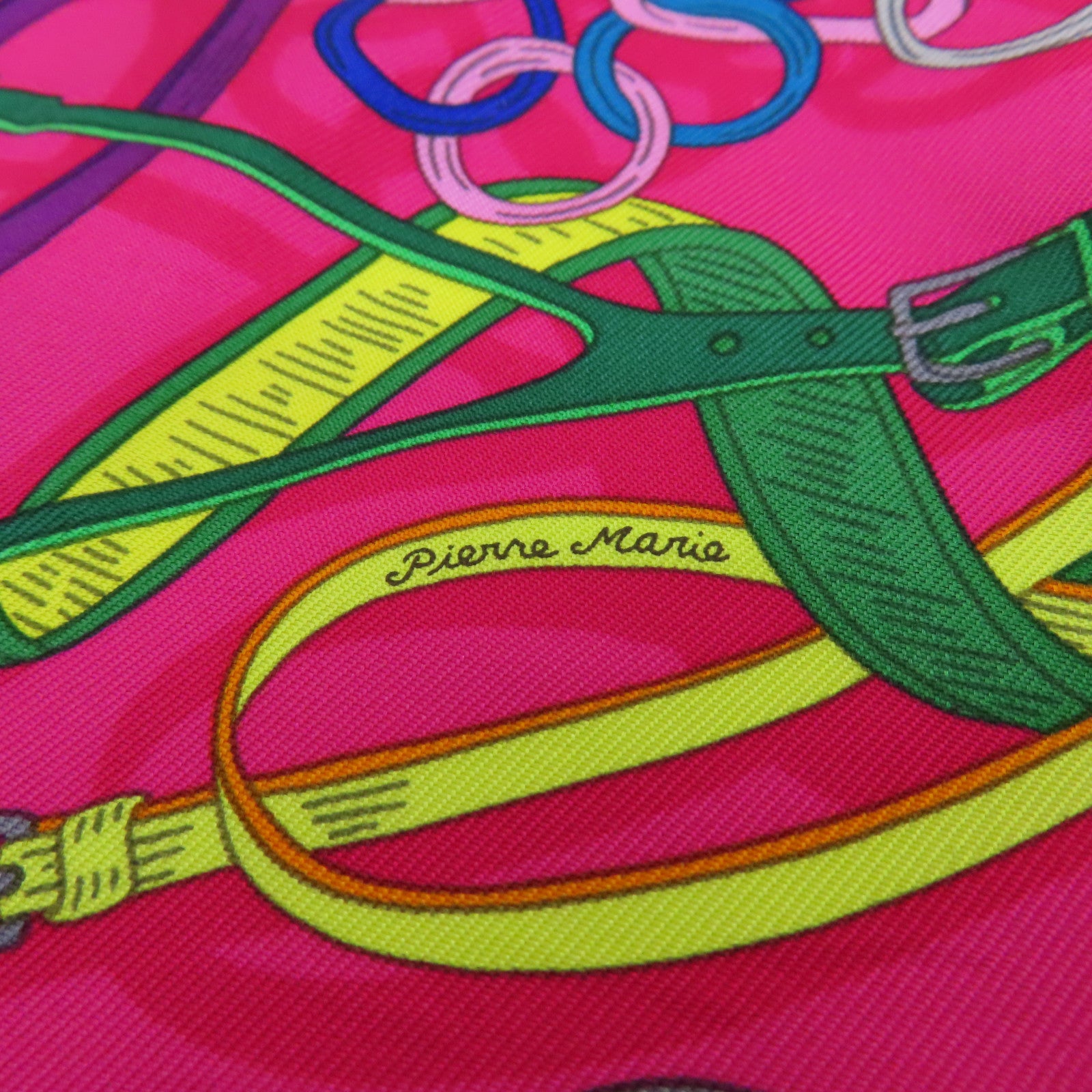 HERMES 【激減優惠】絲質Scarf 90x90絲巾橙色粉紅色彩色
