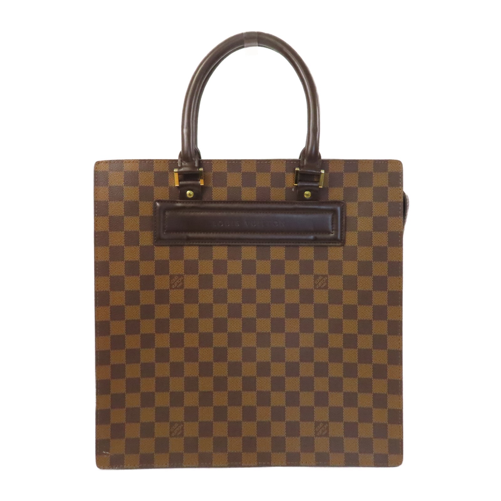LOUIS VUITTON Damier Ebene Venice金扣手挽袋啡色