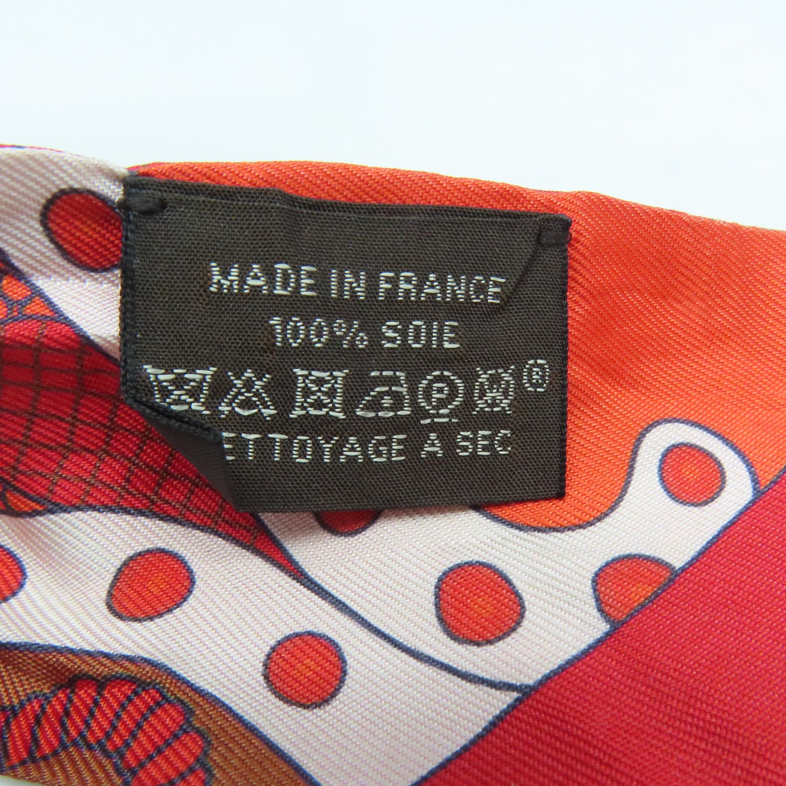 HERMES Silk Twilly Scarf Red