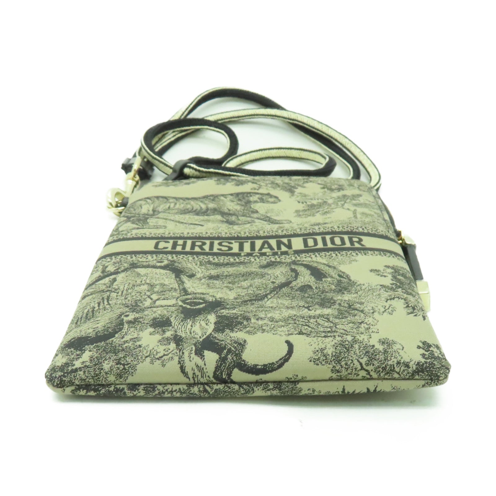 Dior 布料Travel Multifunctional Pouch金扣肩背袋米色