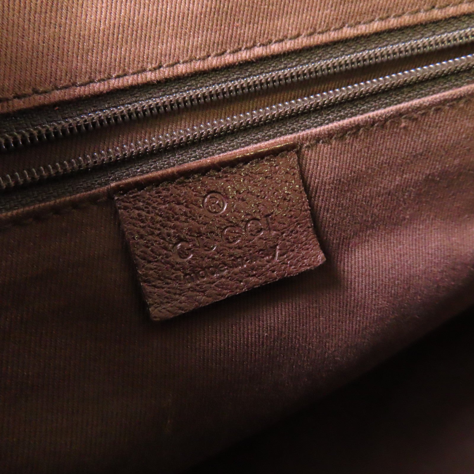 GUCCI GG帆布Tote Bag銀扣肩背袋啡色