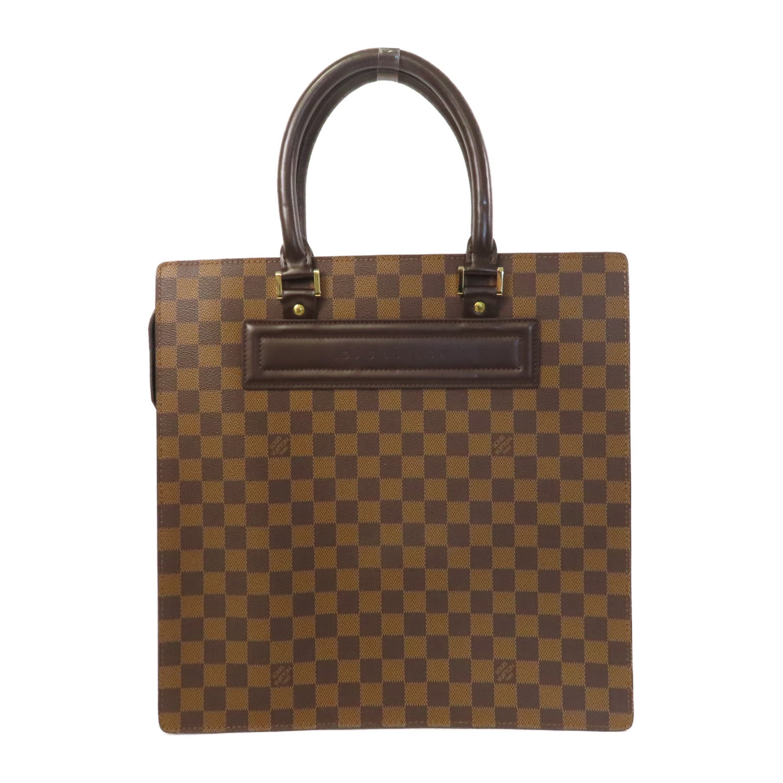 LOUIS VUITTON Damier Ebene Venice金扣手挽袋啡色