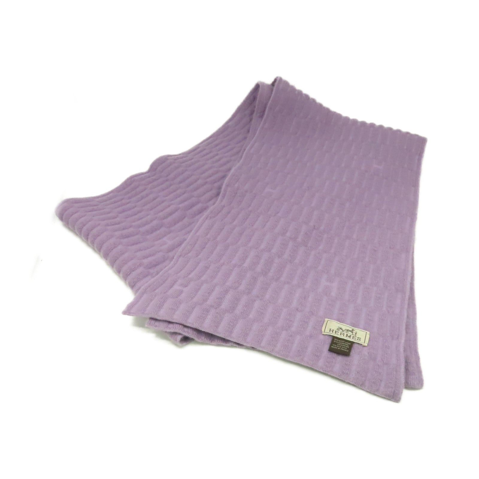 HERMES 羊毛/羊絨Scarf圍巾淺紫色