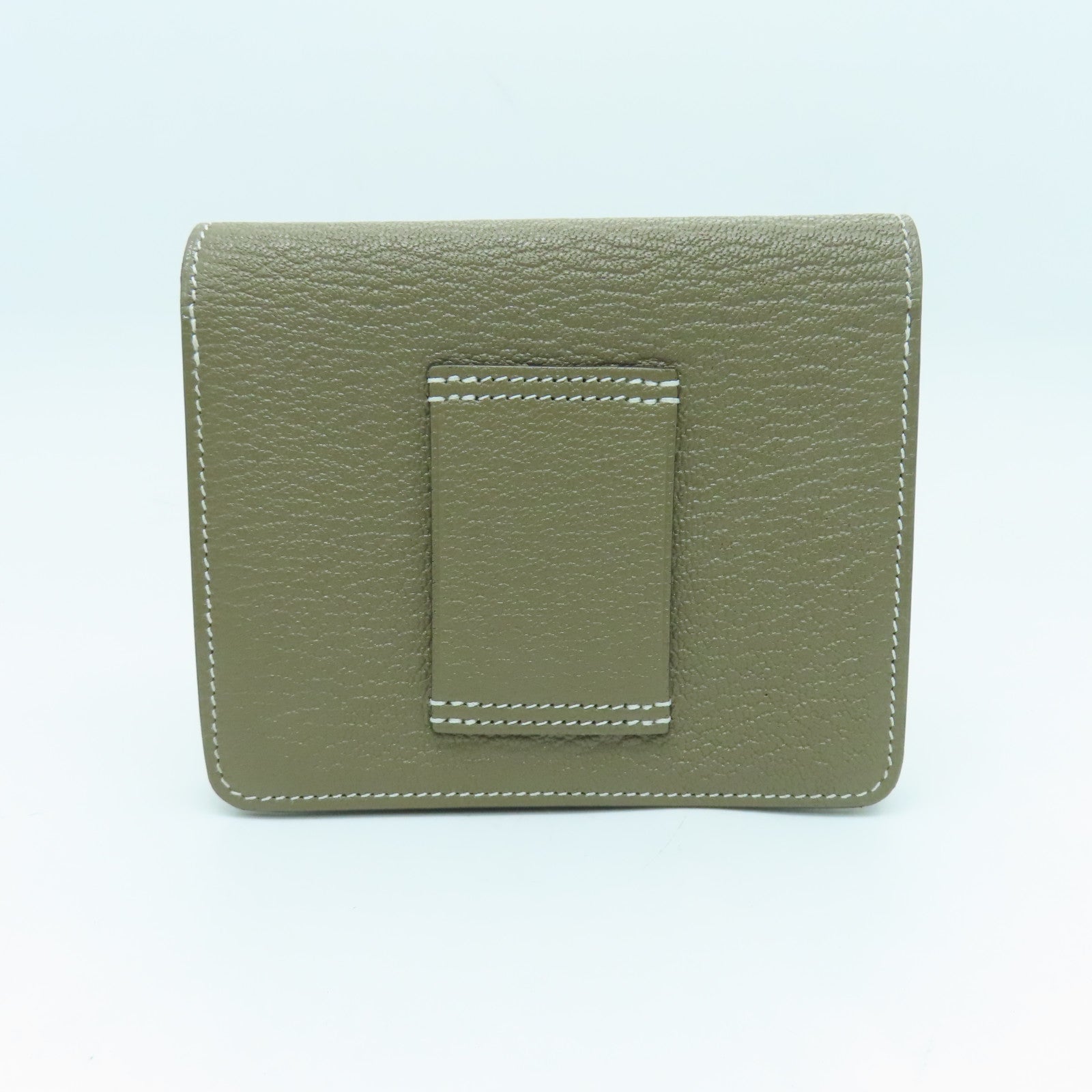 HERMES 【激減優惠】Chevre皮革Roulis Slim銀扣錢包大象灰