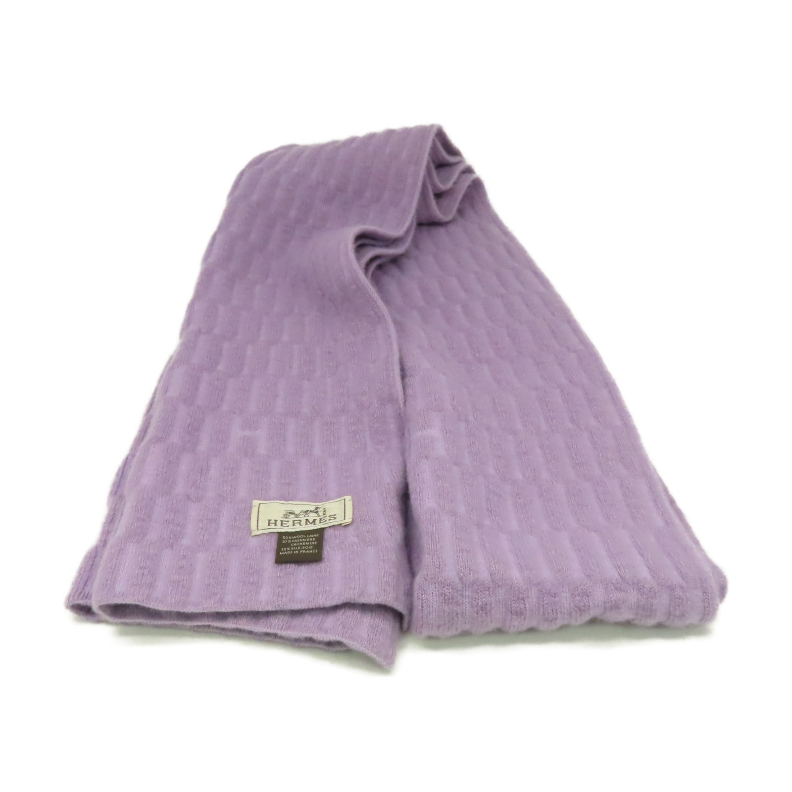 HERMES 羊毛/羊絨Scarf圍巾淺紫色