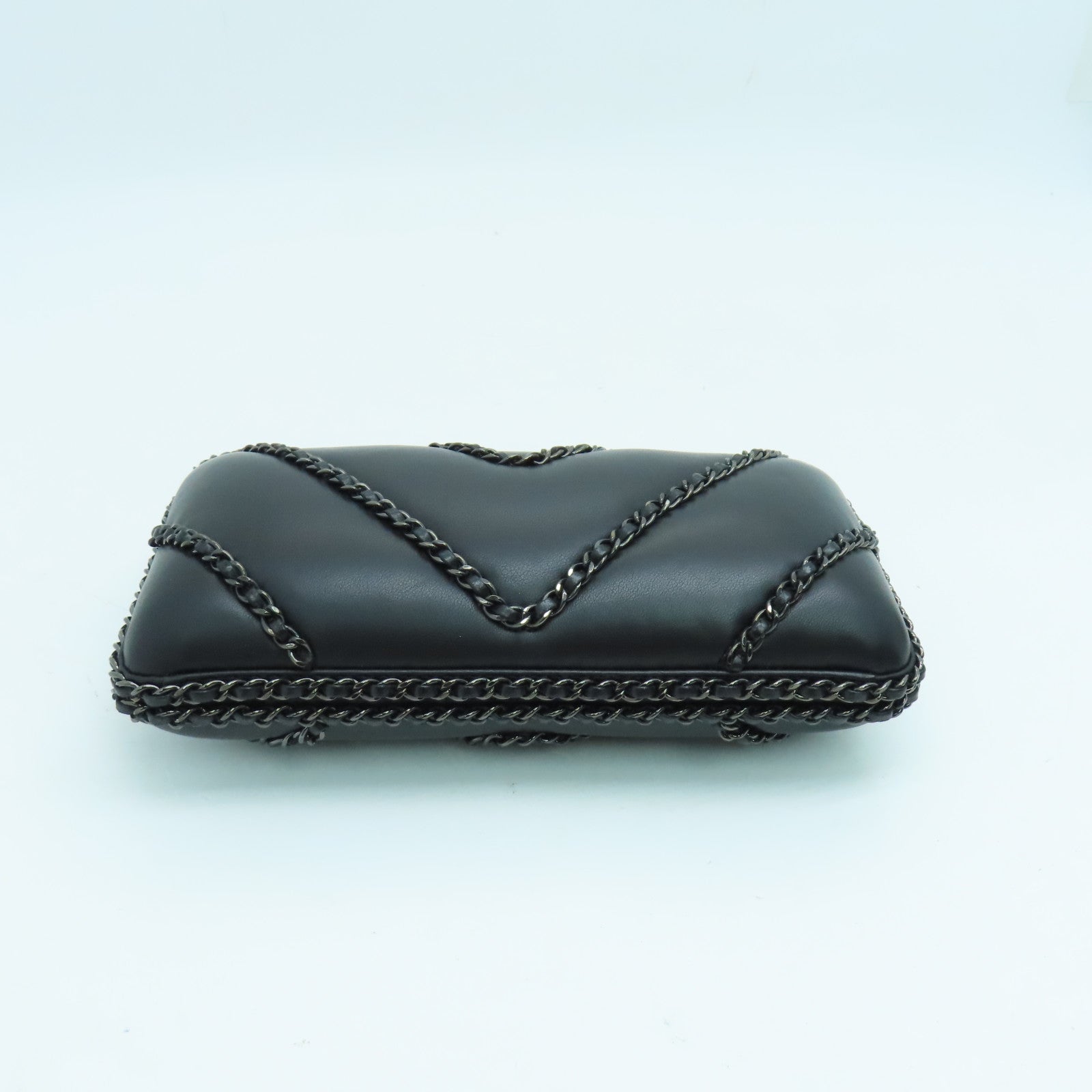 CHANEL twill sheepskin leather Chain Shoulder chain shoulder bag black