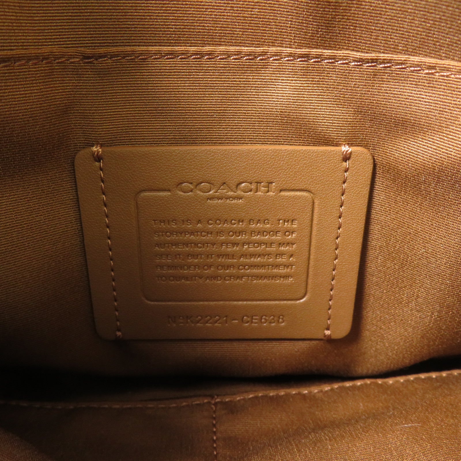 COACH PVC塗層帆布Shoulder Bag肩背袋啡色/綠色