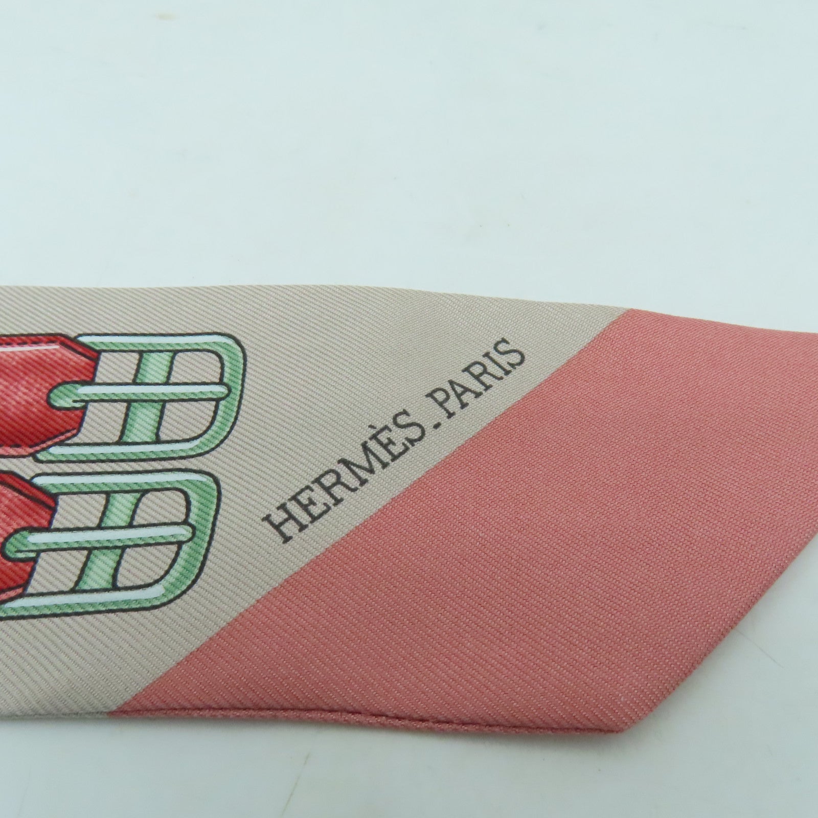 HERMES 絲質Twilly絲巾紅色/藍色/米色/黃色