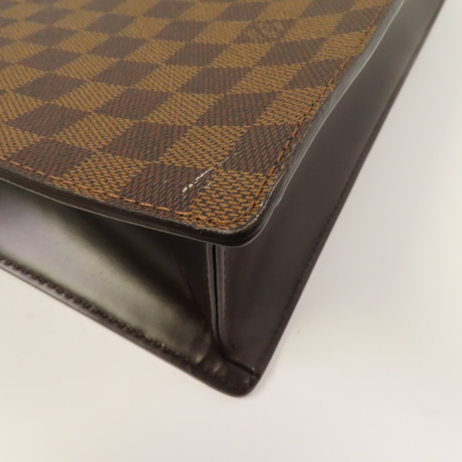 LOUIS VUITTON Damier Ebene Venice金扣手挽袋啡色