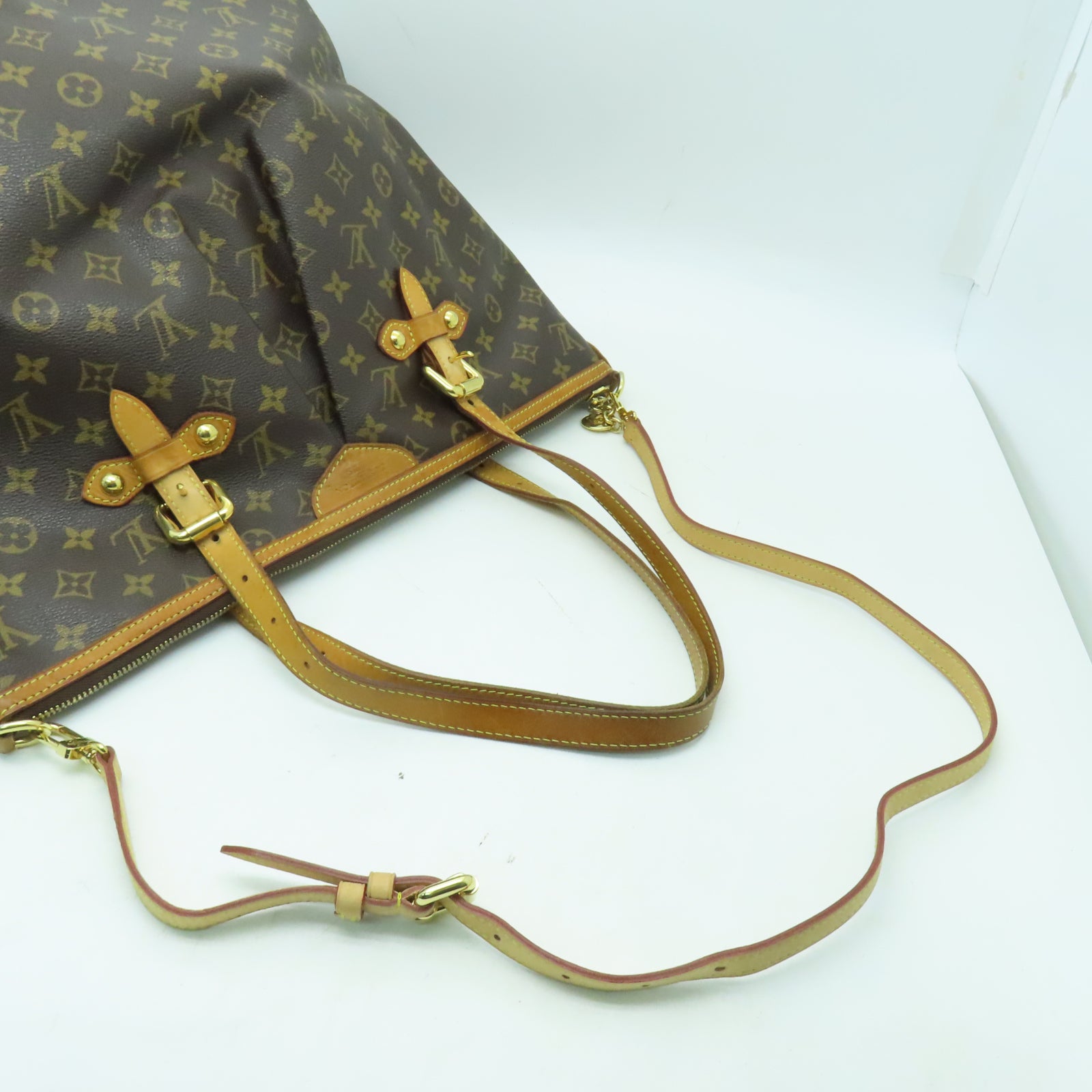 LOUIS VUITTON Monogram Palermo GM金扣手挽肩背兩用袋啡色