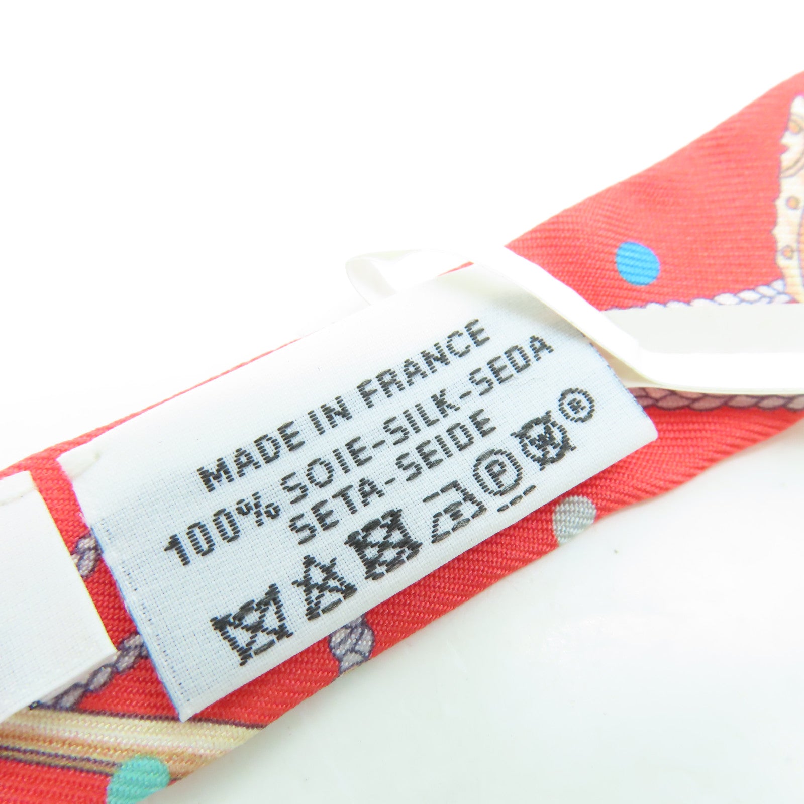 HERMES Silk Twilly Doll Scarf Red