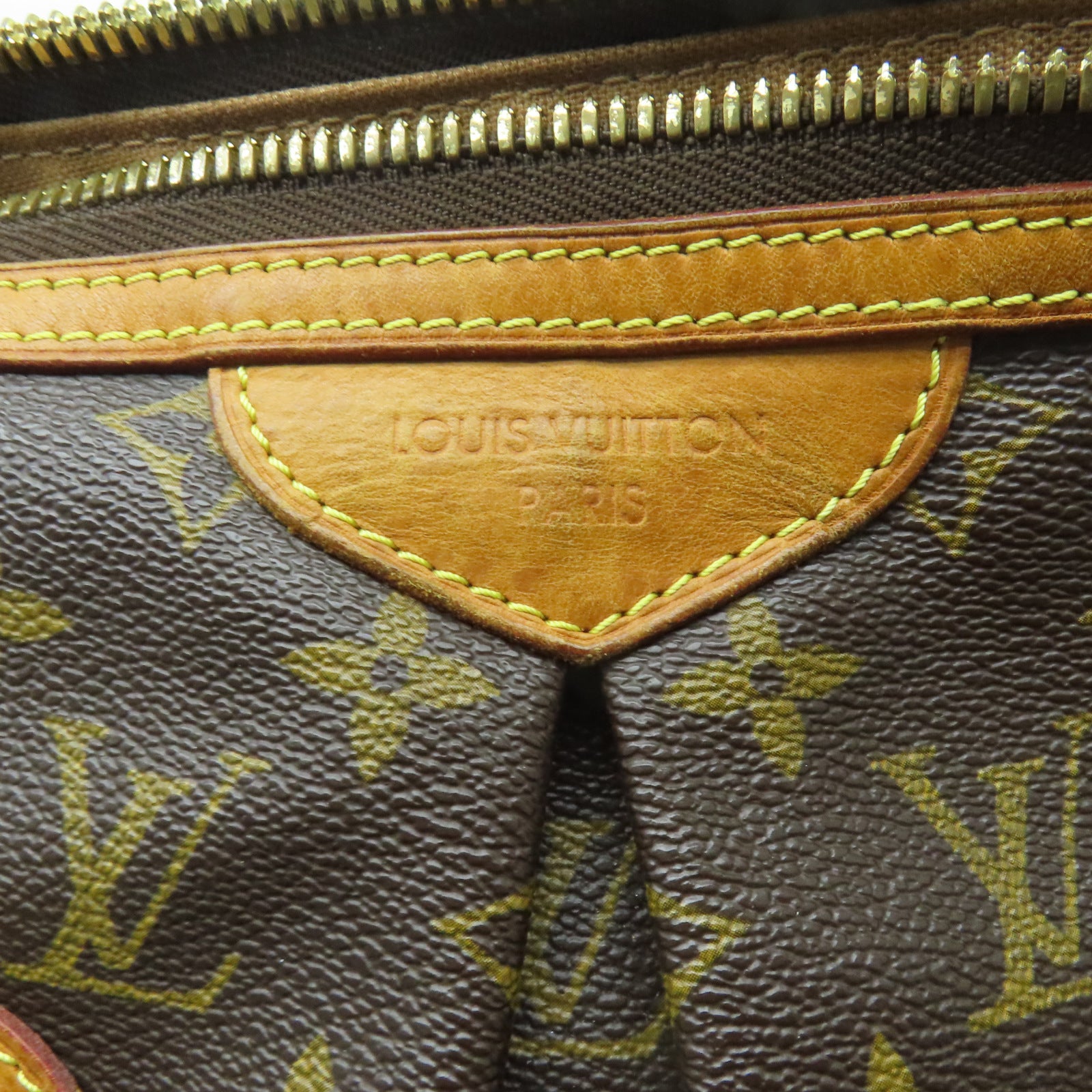 LOUIS VUITTON Monogram Palermo GM金扣手挽肩背兩用袋啡色