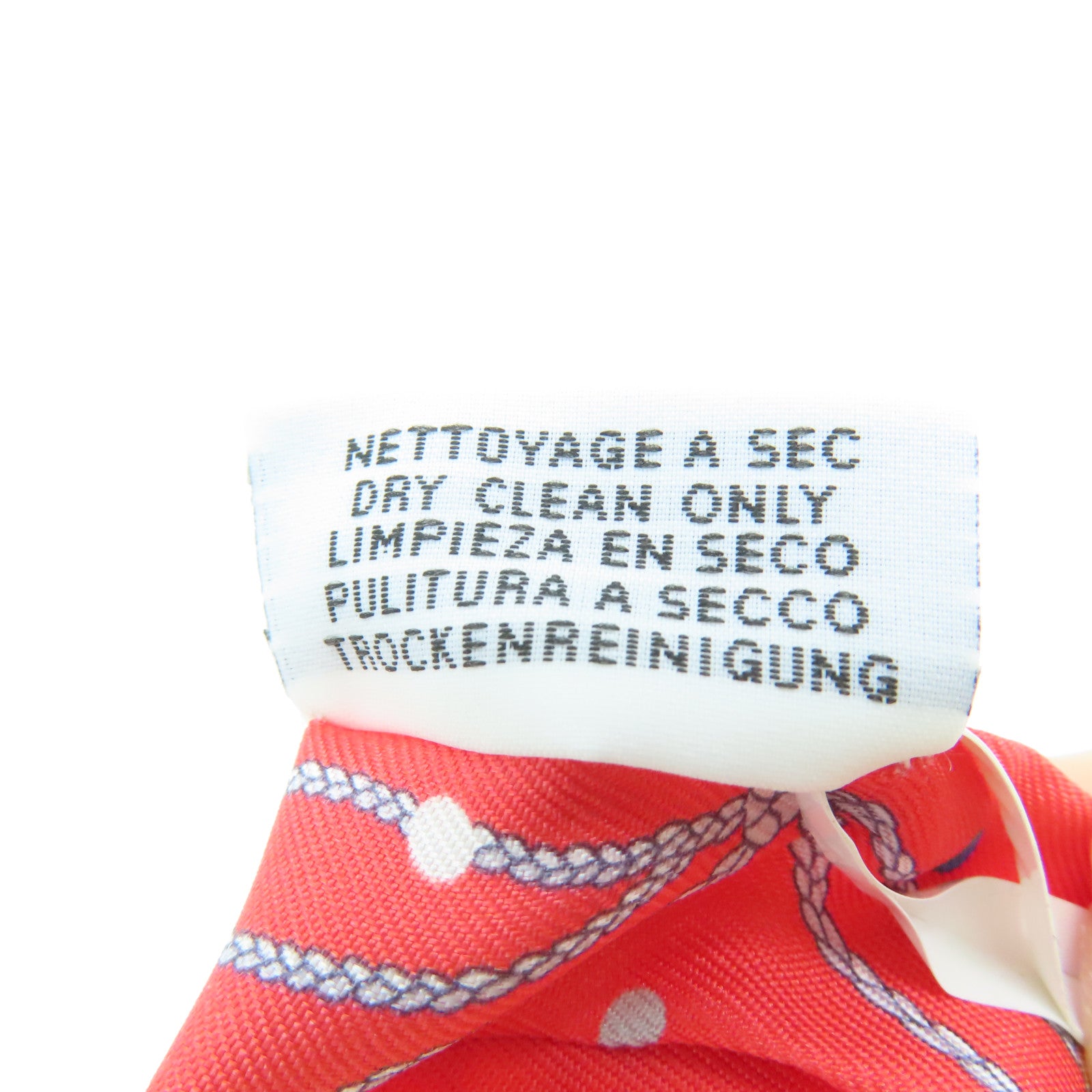 HERMES Silk Twilly Doll Scarf Red