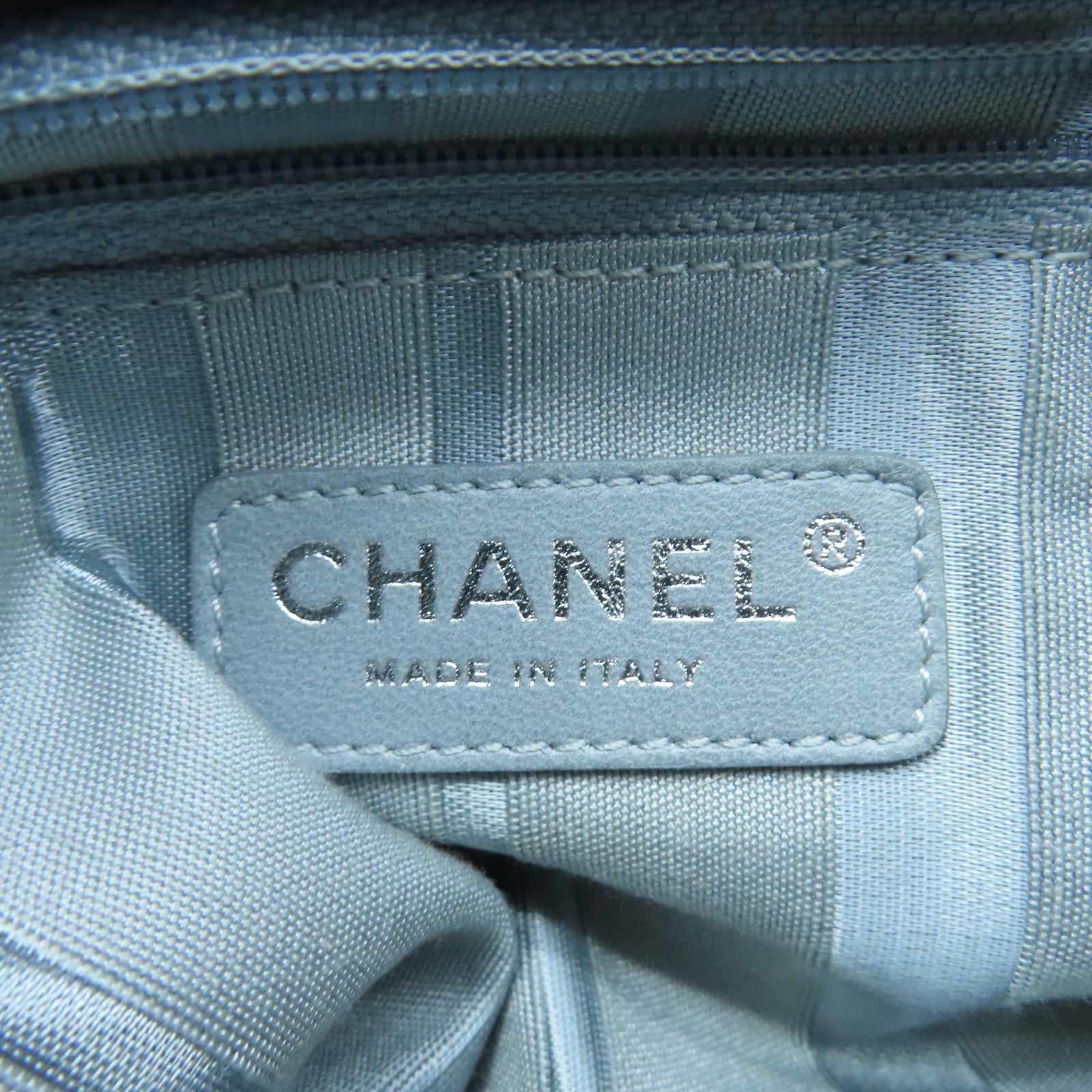 CHANEL Sheepskin Leather Chain Shoulder Silver Buckle Chain Shoulder Bag Black
