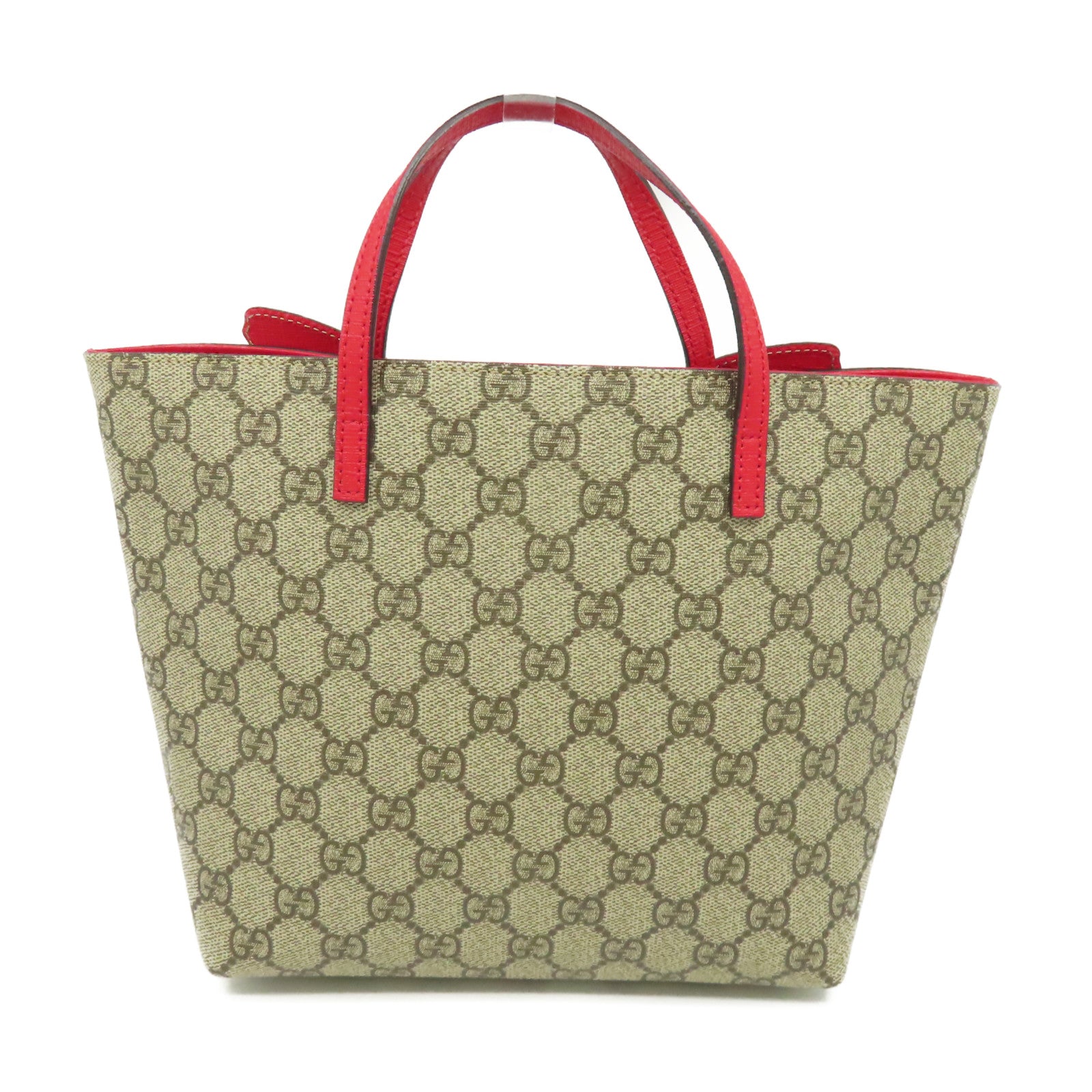 GUCCI 塗層帆布Hand Bag手挽袋啡色/紅色