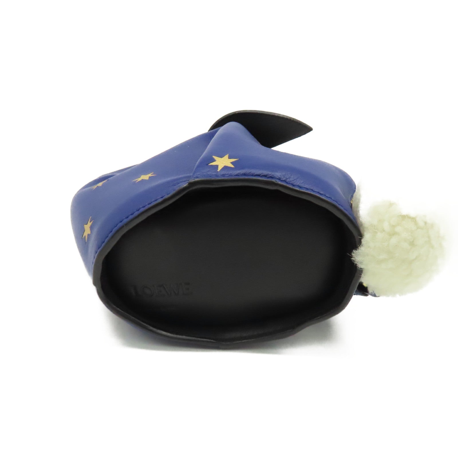 LOEWE 牛皮皮革Bunny Star Mini Bag金扣肩背袋寶藍色