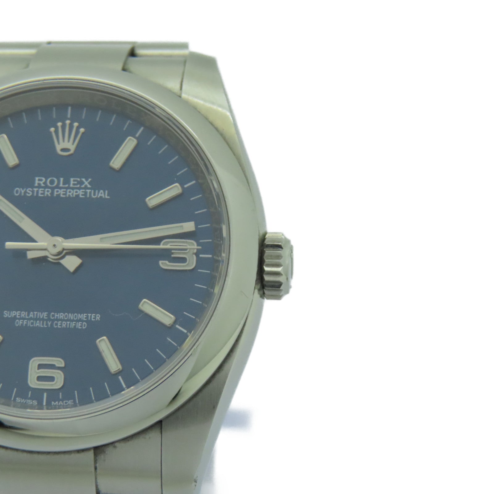 ROLEX Oyster Perpetual不鏽鋼手錶自動機芯藍色