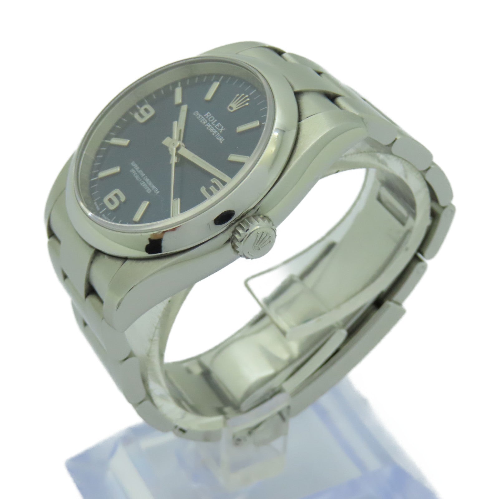ROLEX Oyster Perpetual不鏽鋼手錶自動機芯藍色