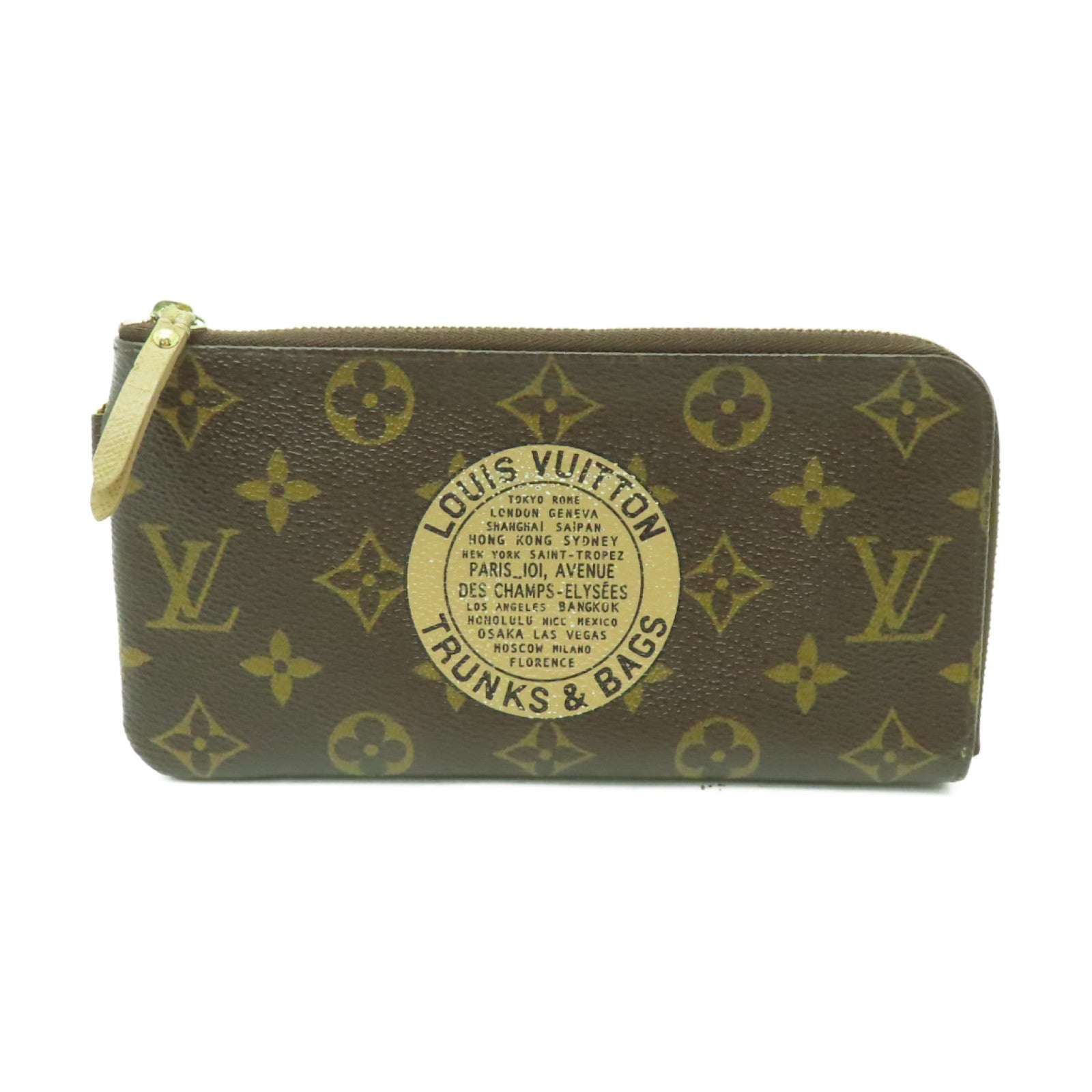 LOUIS VUITTON Monogram Complice Trunks & Bags Wallet金扣長錢包棕色