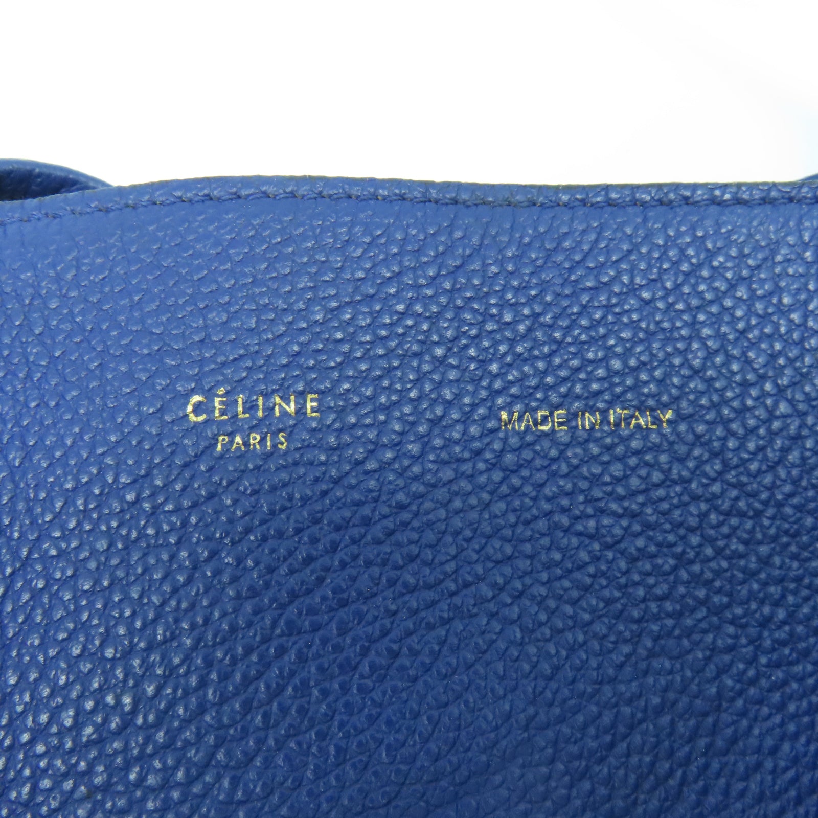 CELINE 牛皮皮革Tote Bag肩背袋藍色