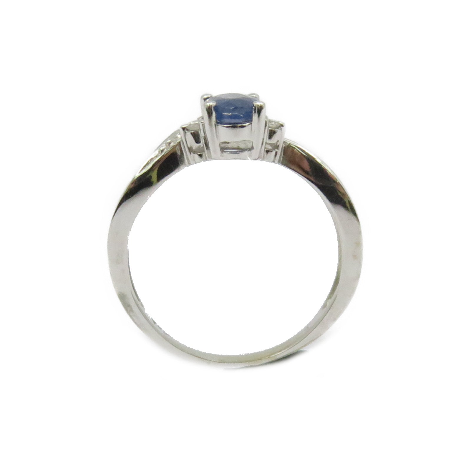 JEWELRY 【激減優惠】18K白金Sapphire Ring藍寶石戒指US#5.25