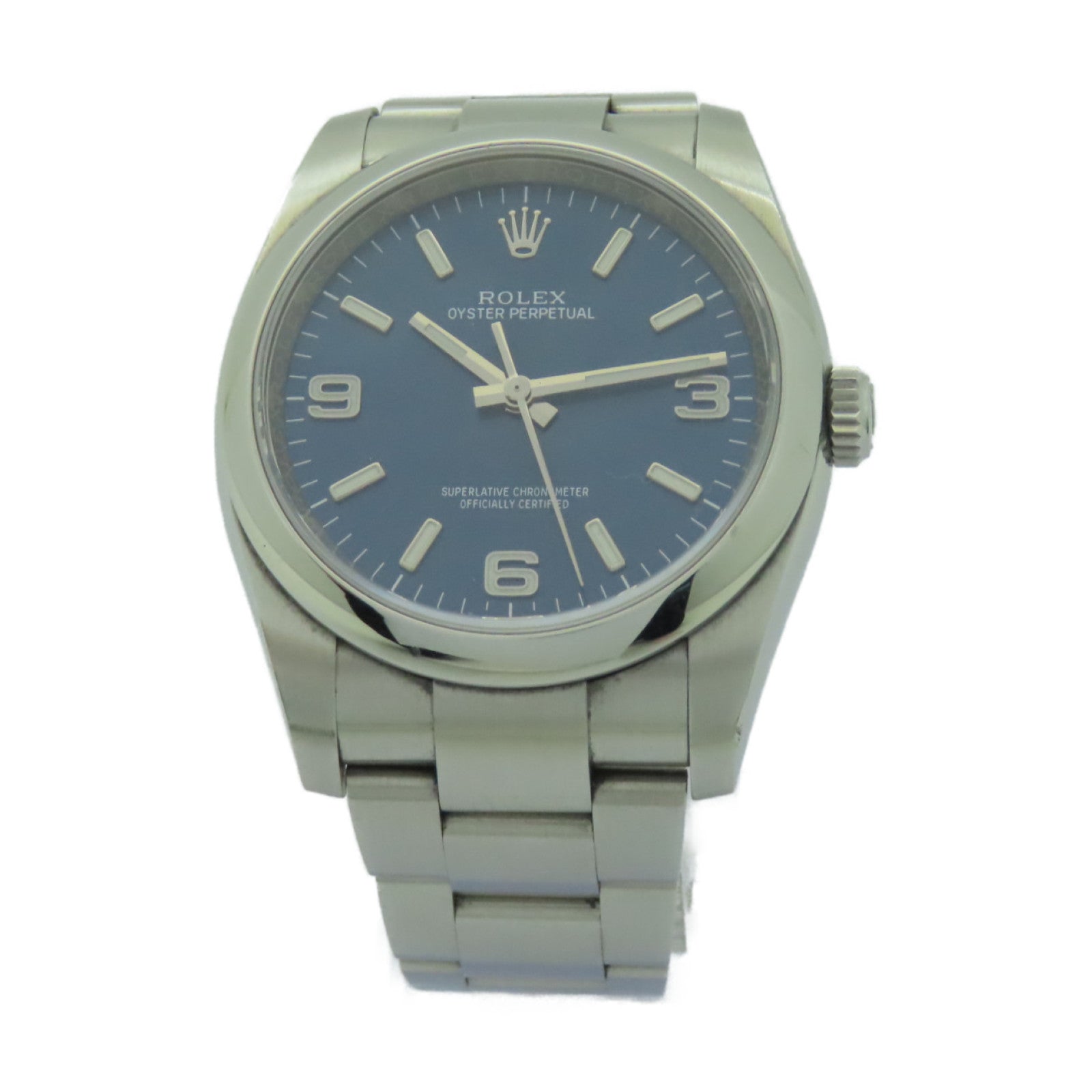 ROLEX Oyster Perpetual不鏽鋼手錶自動機芯藍色