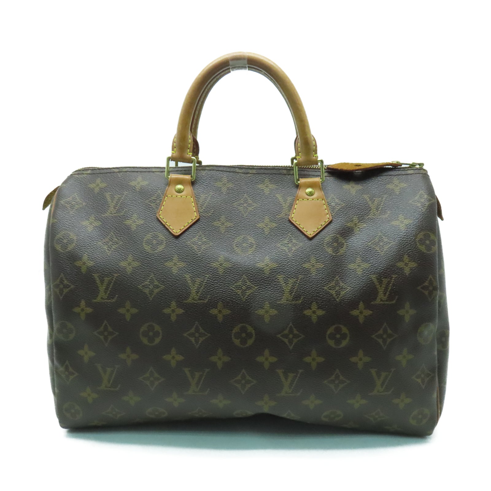 LOUIS VUITTON Monogram Speedy 35金扣手挽袋啡色