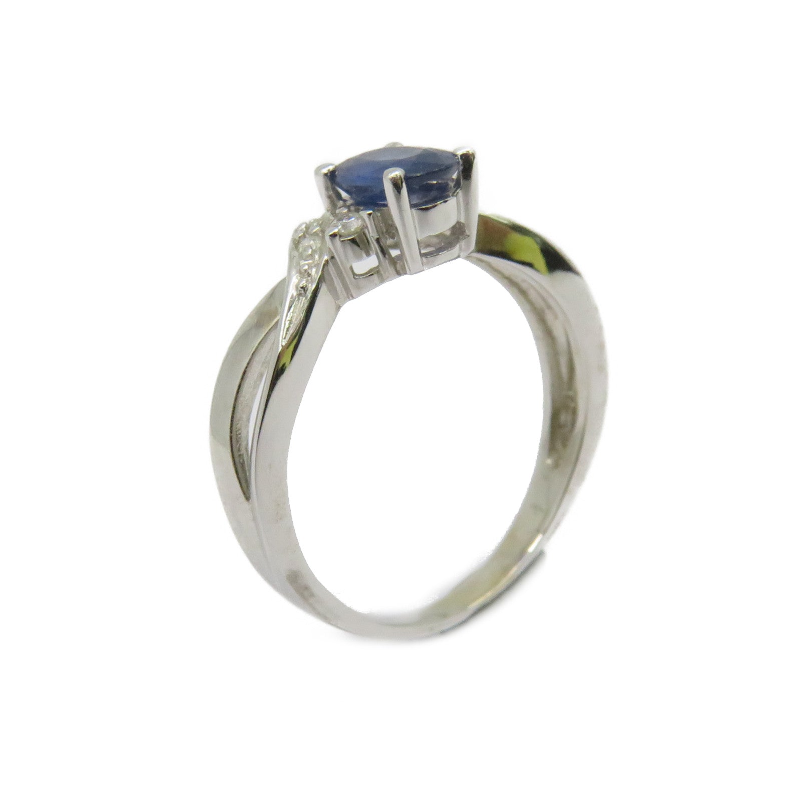 JEWELRY 【激減優惠】18K白金Sapphire Ring藍寶石戒指US#5.25