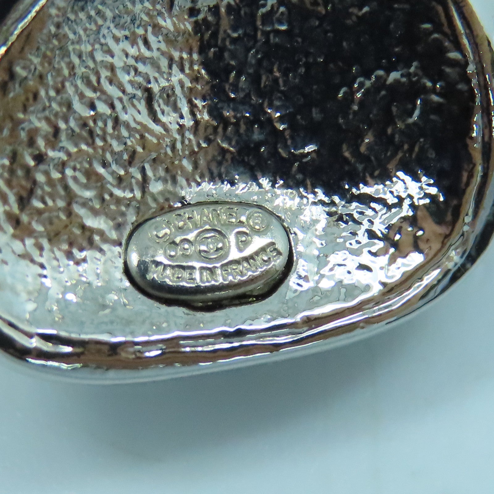 CHANEL 金属Metal Ring戒指黑色银色US#6.75