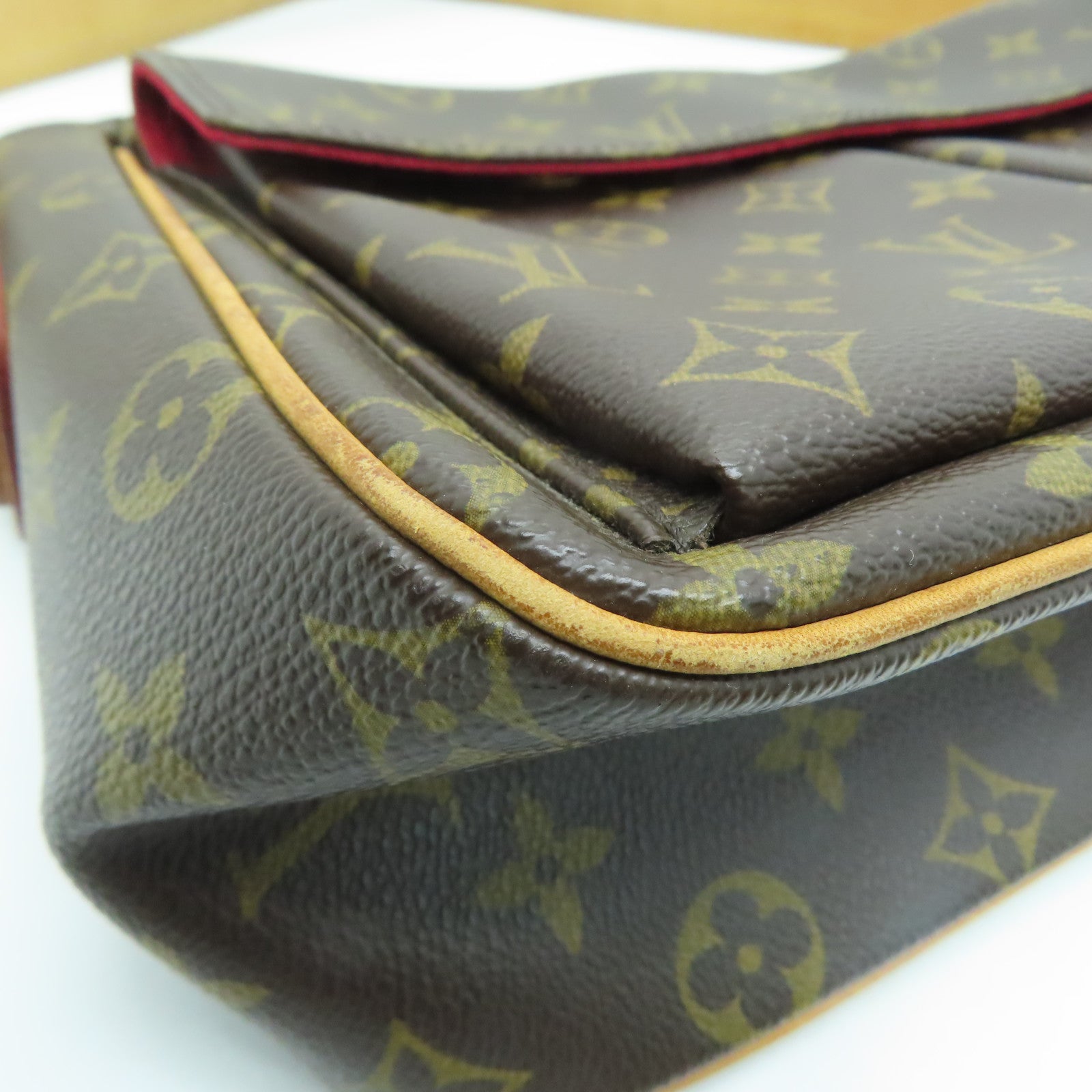 LOUIS VUITTON Monogram Viva Cite GM Gold Buckle Hand Bag / Shoulder Bag Brown
