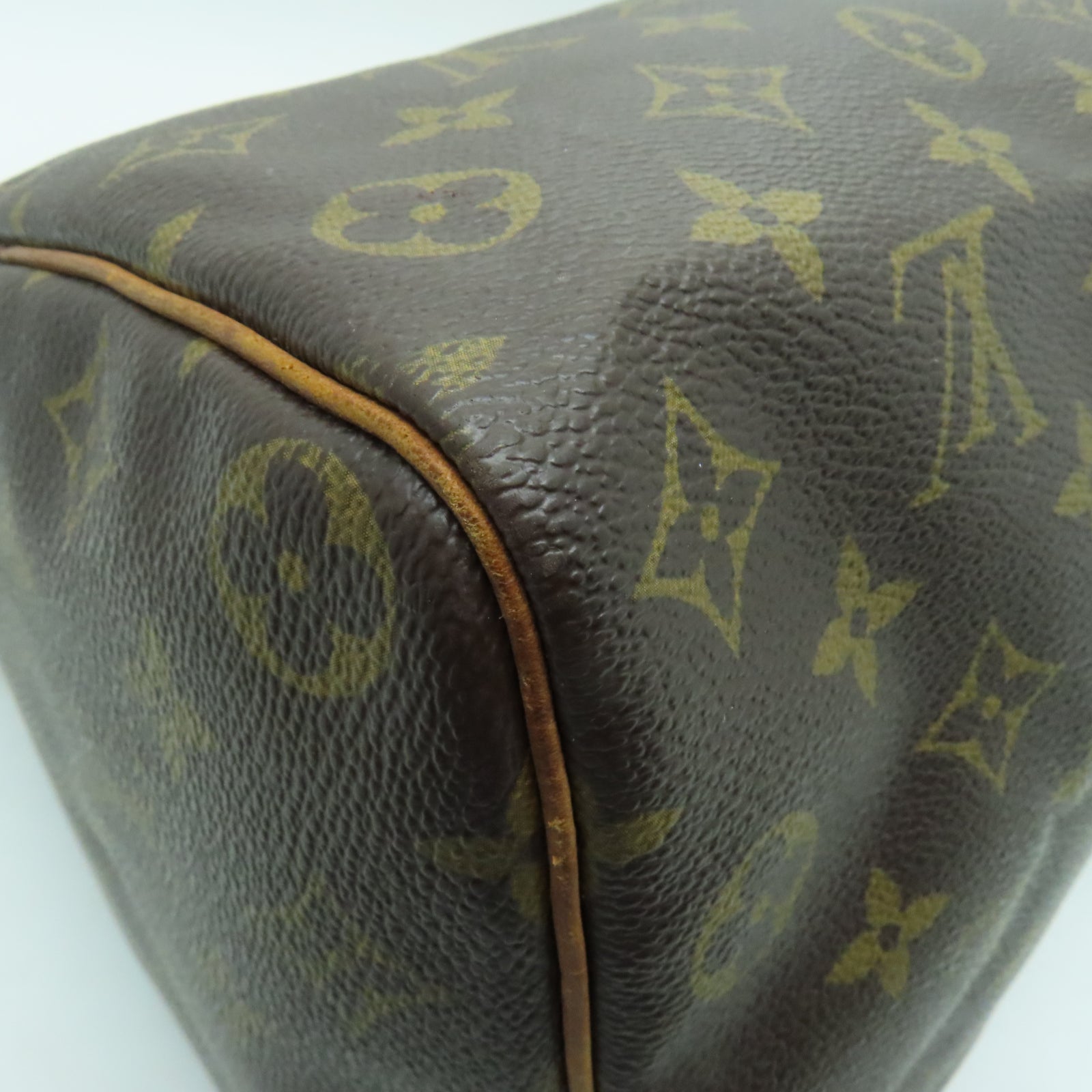 LOUIS VUITTON Monogram Speedy 35金扣手挽袋啡色