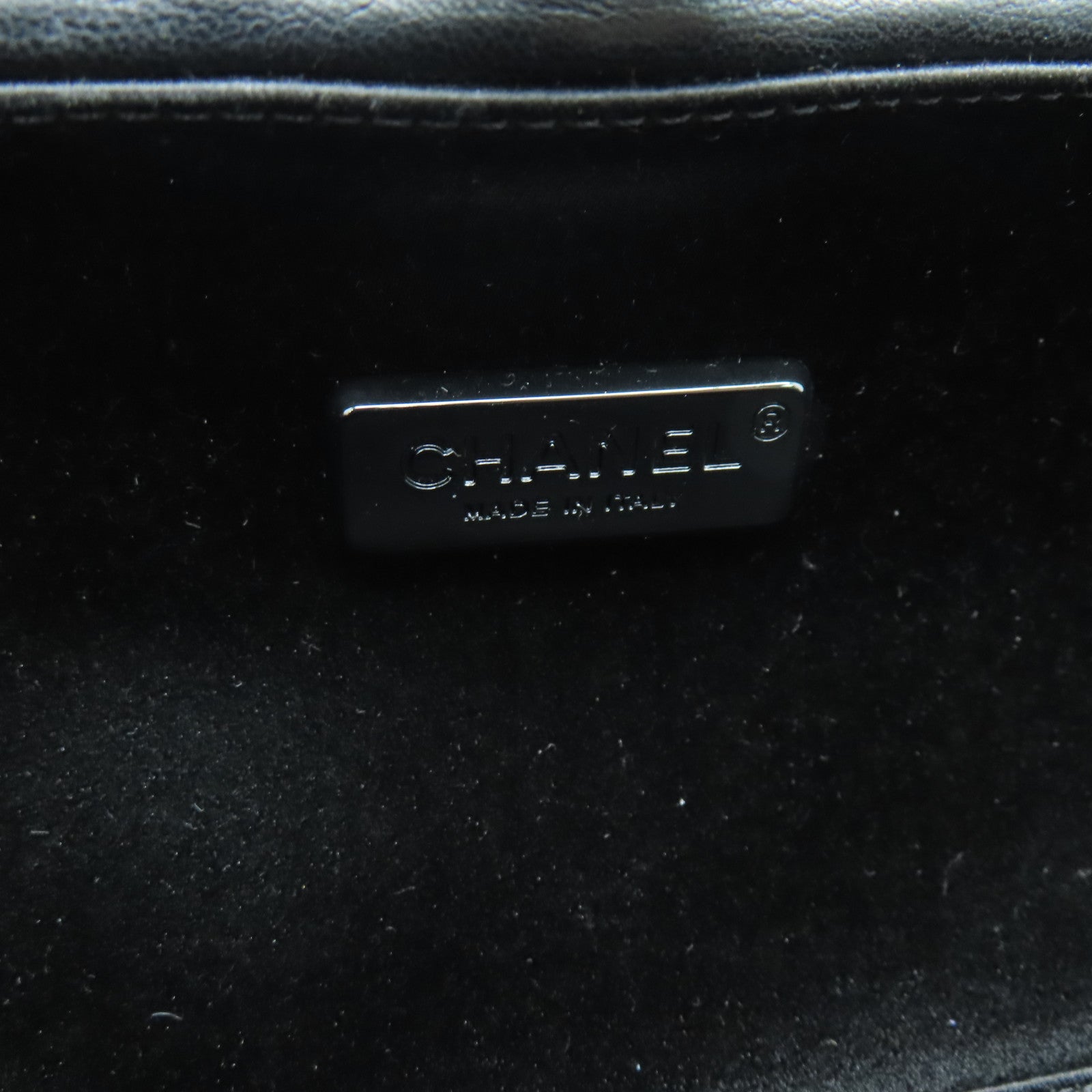 CHANEL twill sheepskin leather Chain Shoulder chain shoulder bag black