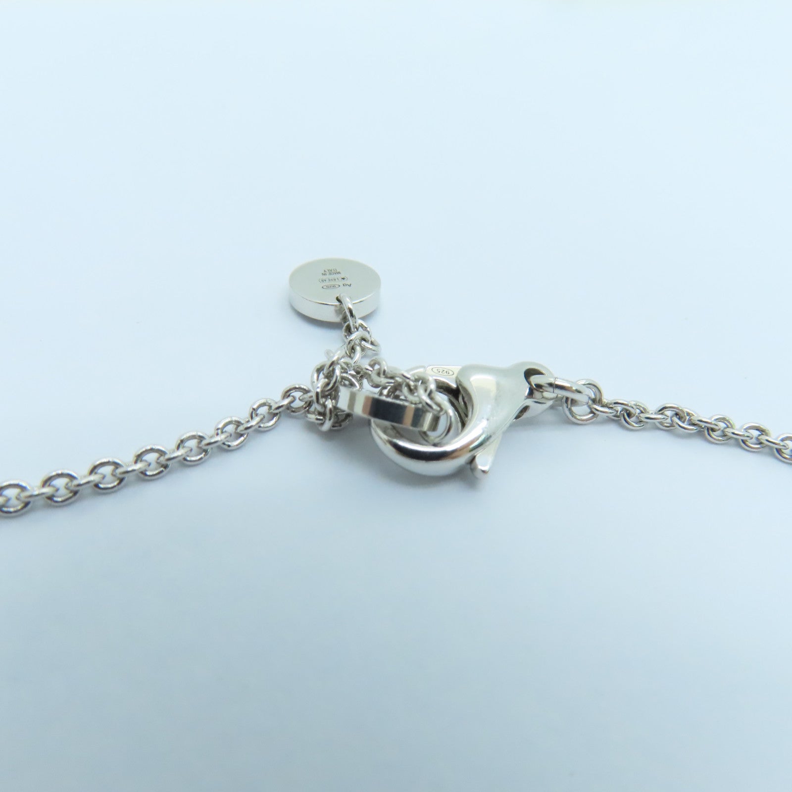 BVLGARI 925純銀B.Zero Necklace銀扣項鍊黑色