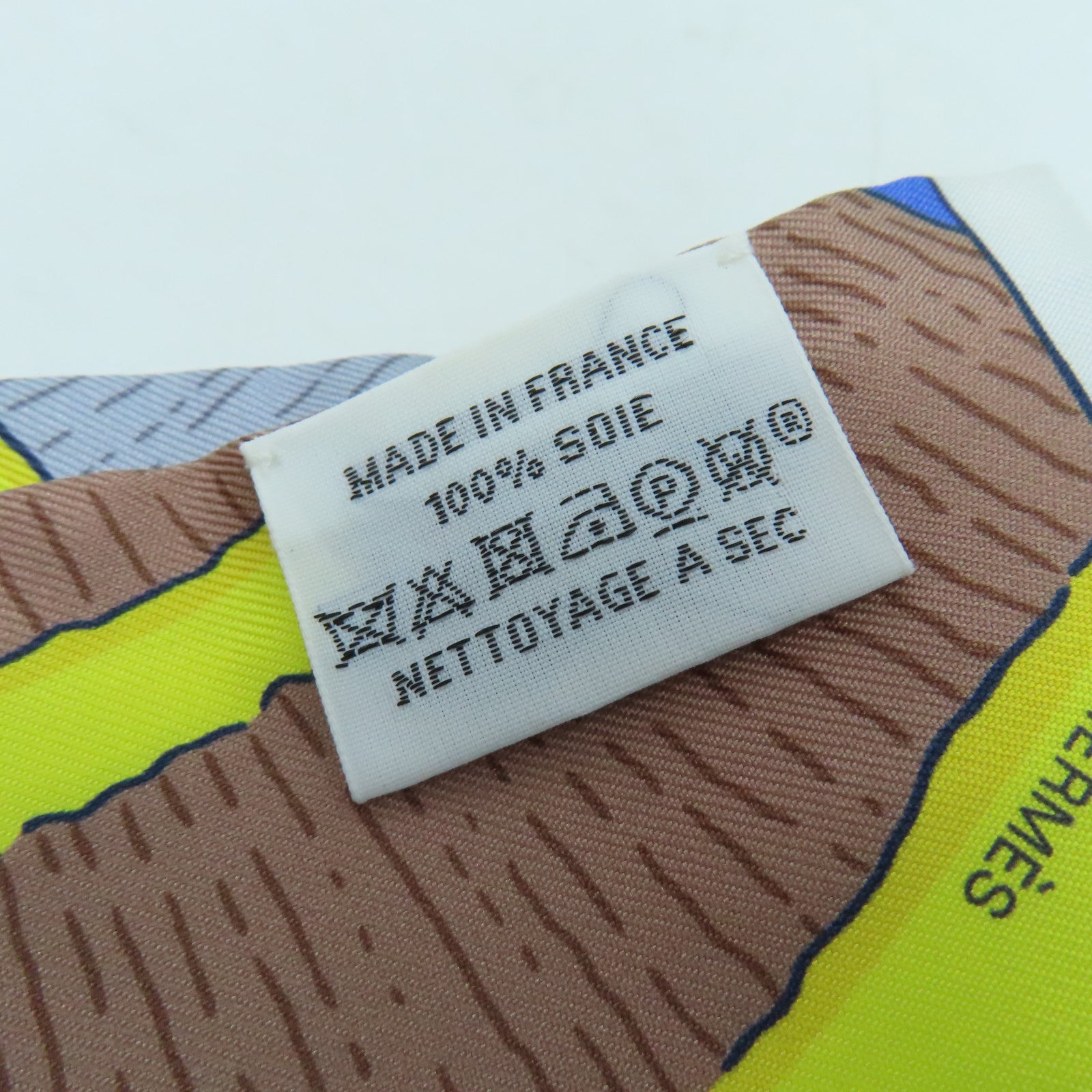 HERMES Silk Maxi Twilly Scarf Yellow Color