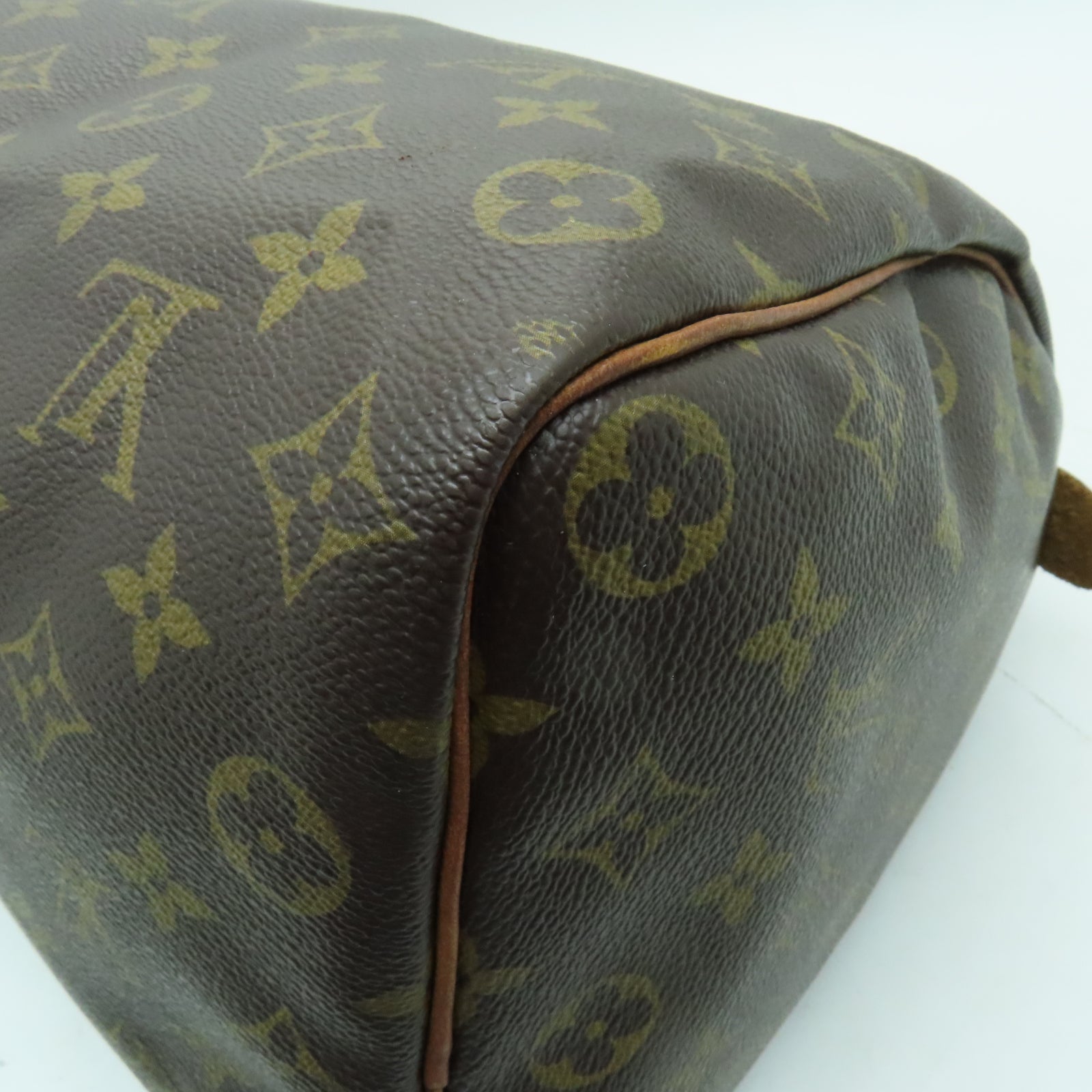 LOUIS VUITTON Monogram Speedy 35金扣手挽袋啡色